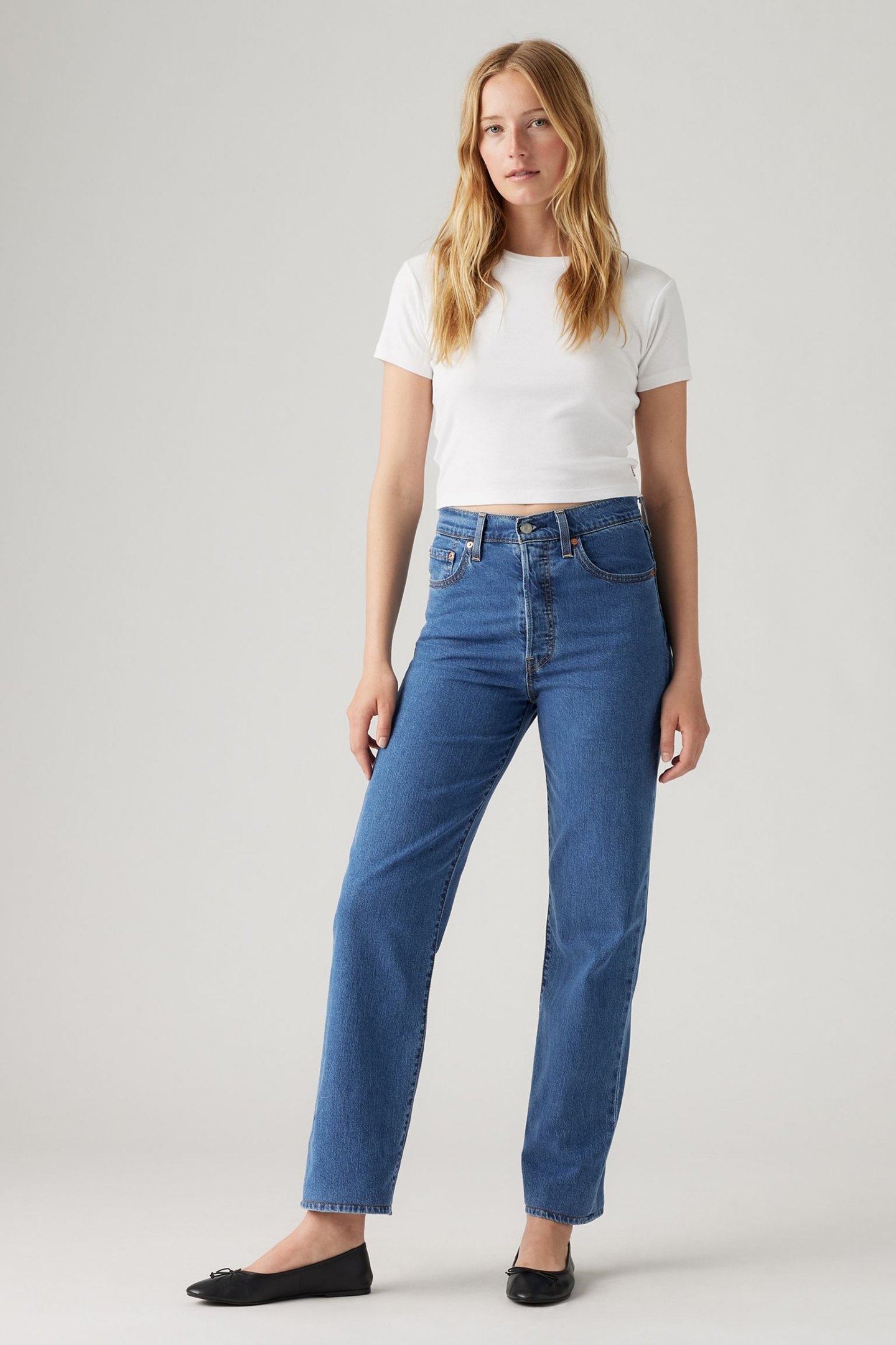 RIBCAGE STRAIGHT ANKLE PERFORMANCE JEANS 6