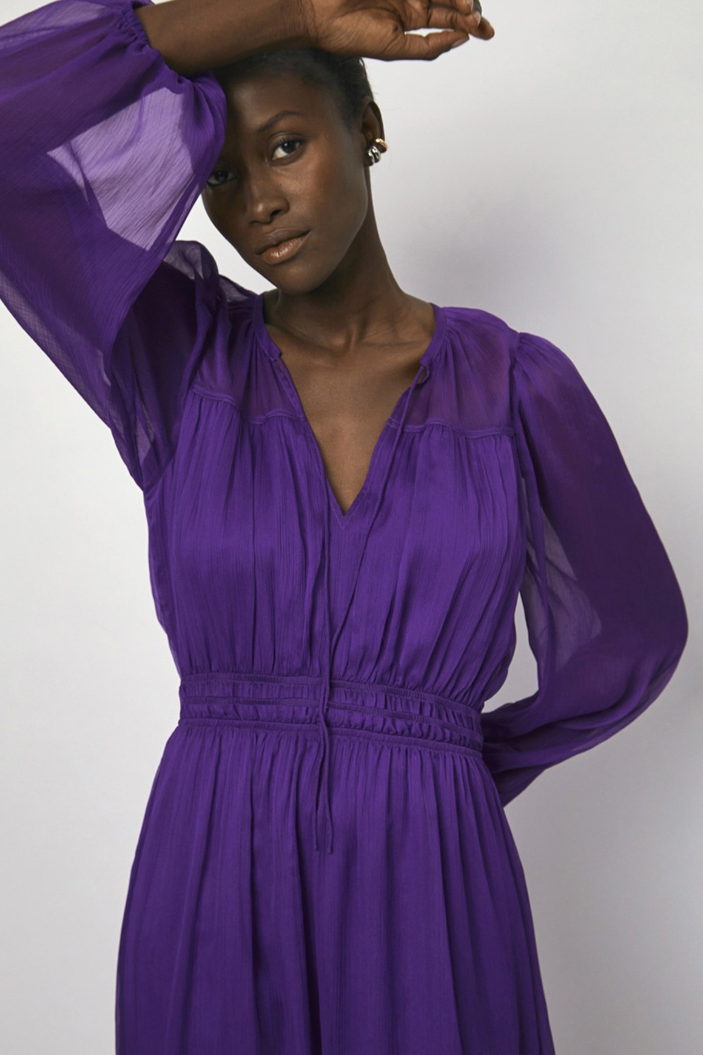 ABSOLUTE PLEATED BOHO DRESS MYSTIQUE VIOLET 4