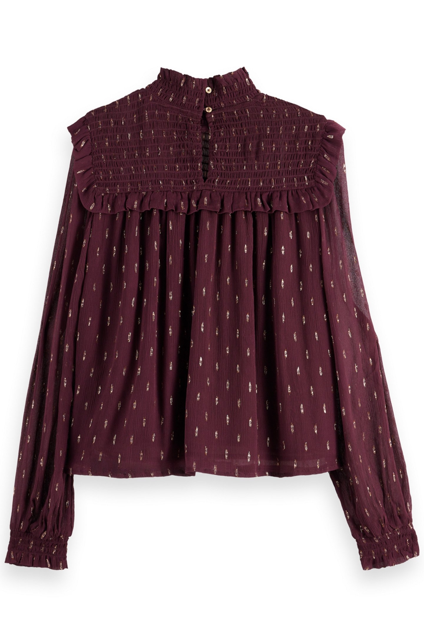 LUREX SMOCK TOP DARK GRAPE 2