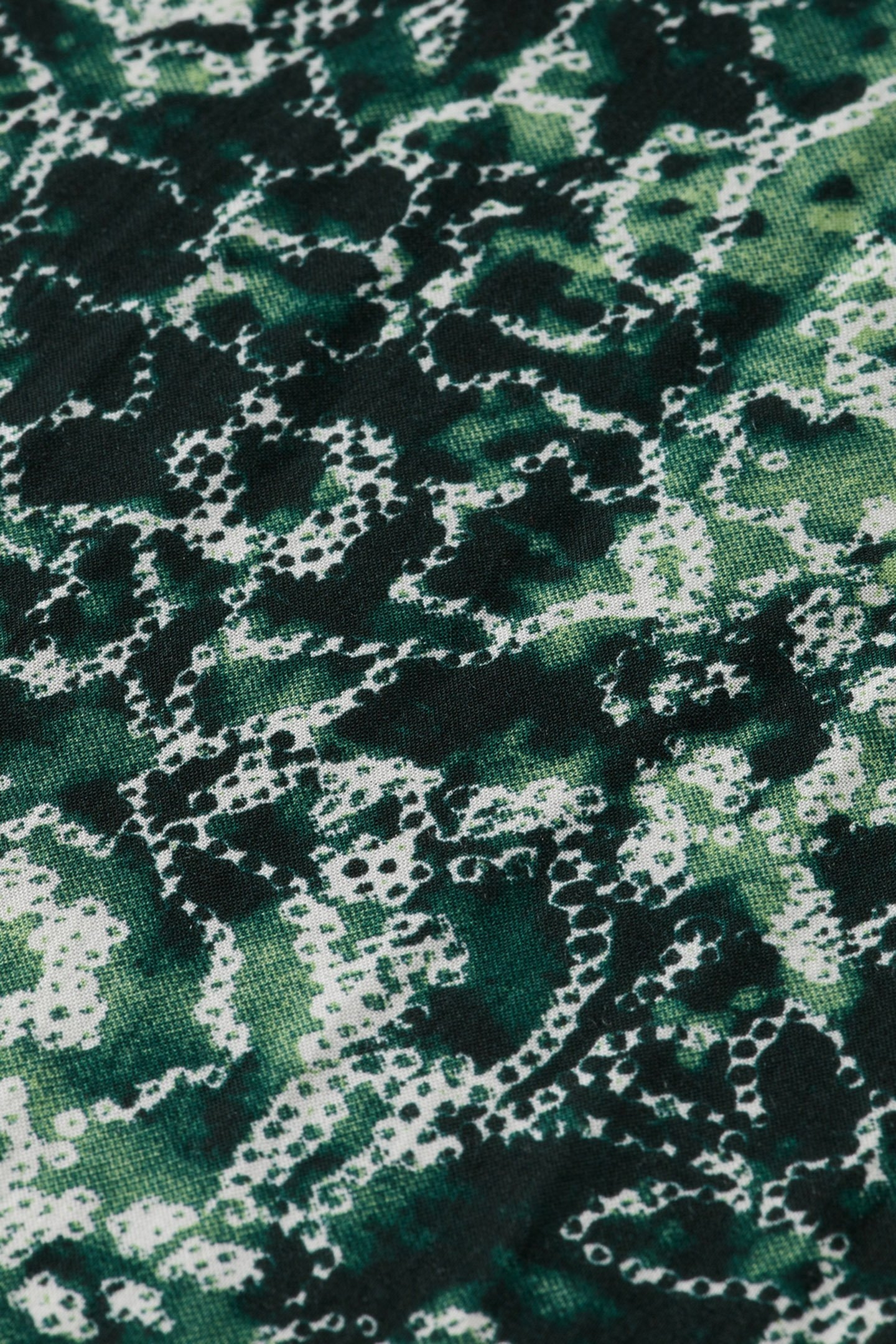 PRINTED MODAL SMOCK WAIST MAXI DRESS SHIBORI FLORAL GREEN 3