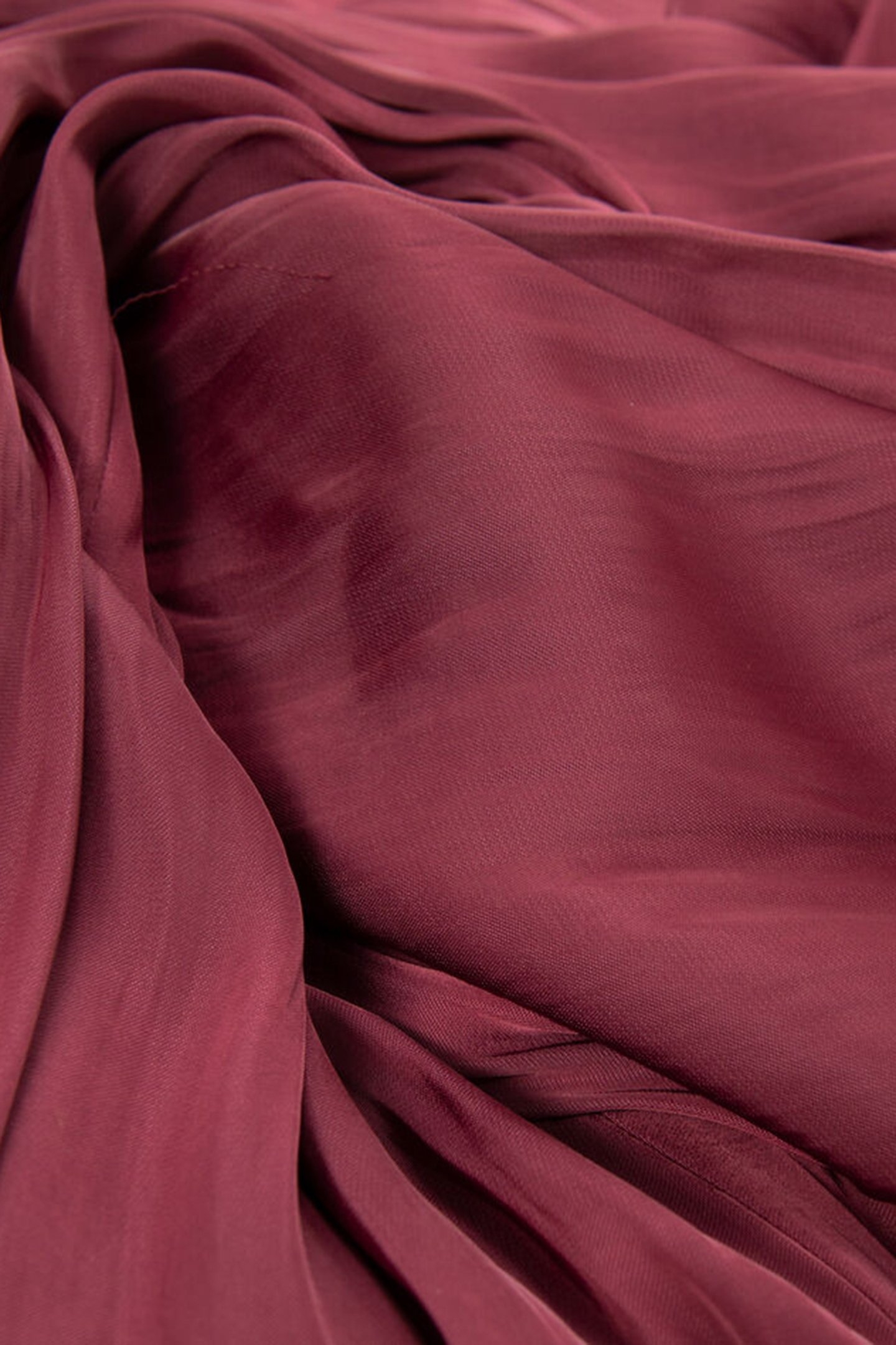 BURGUNDY RECYCLED LONG DRESS WITH ASYMMETRIC TOP 5