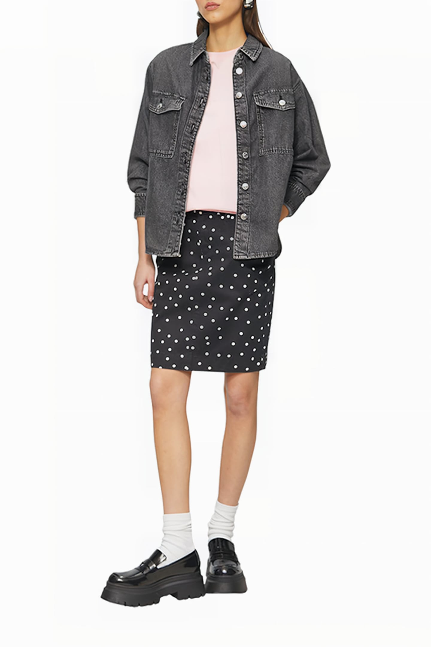S.OLIVER-QS SKIRTS GREY/BLACK 2