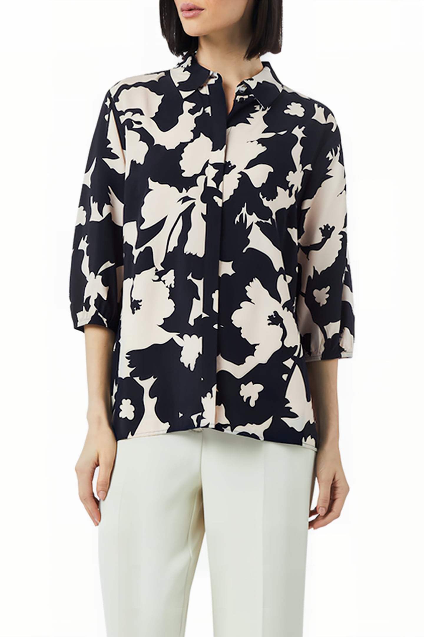 COMMA BLOUSES DARK-BLUE 1