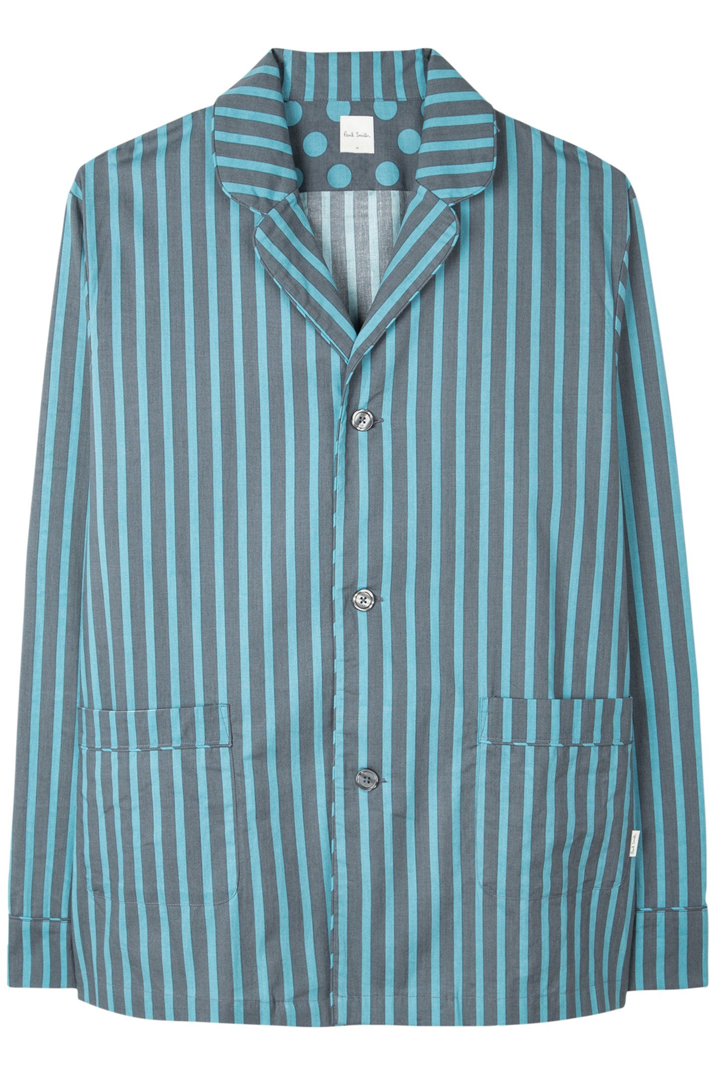 UNISEX PJ TOP L/SLV INKY BLUE 4