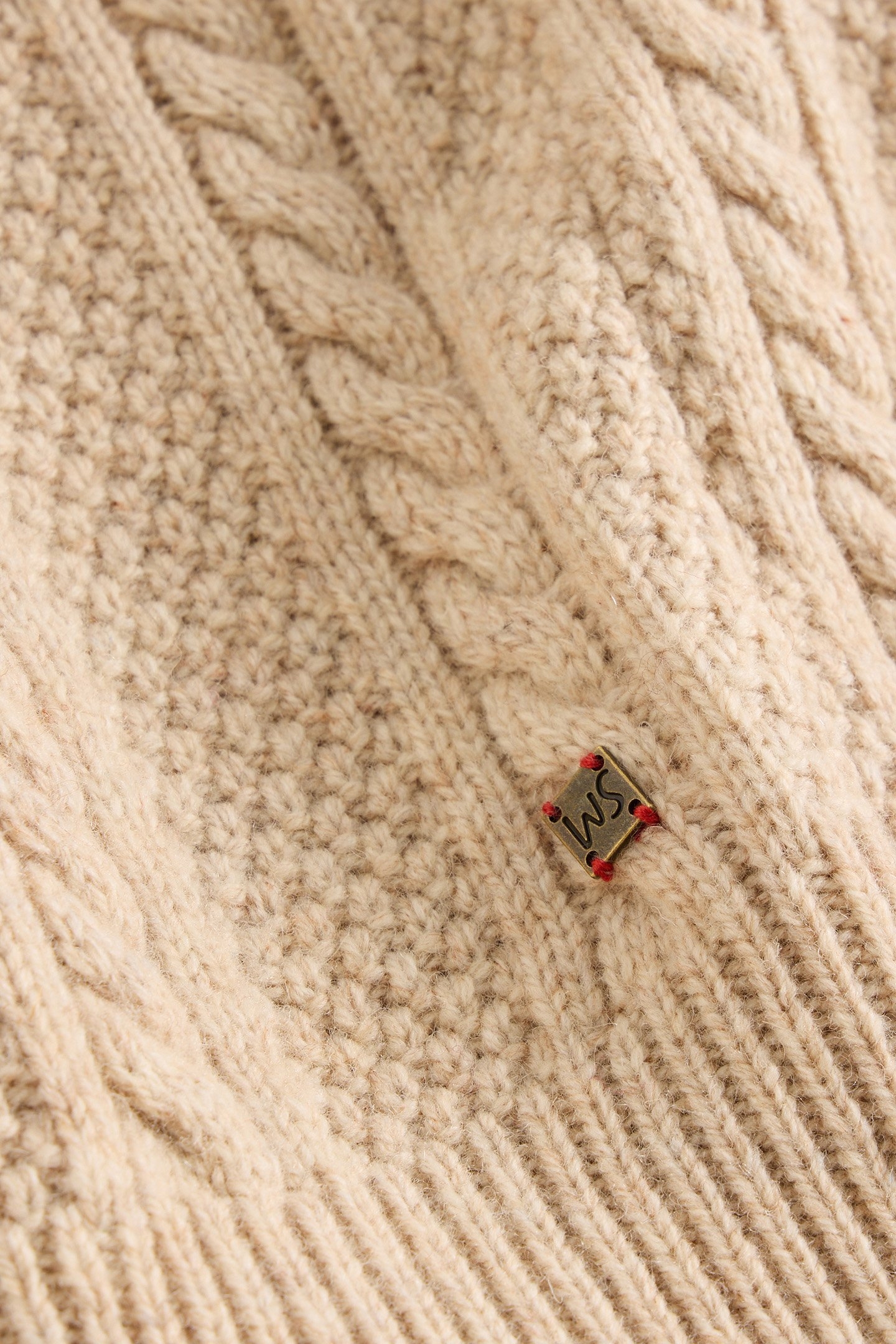 CABLE FAIRISLE CREW NECK NATURAL MULTI 6