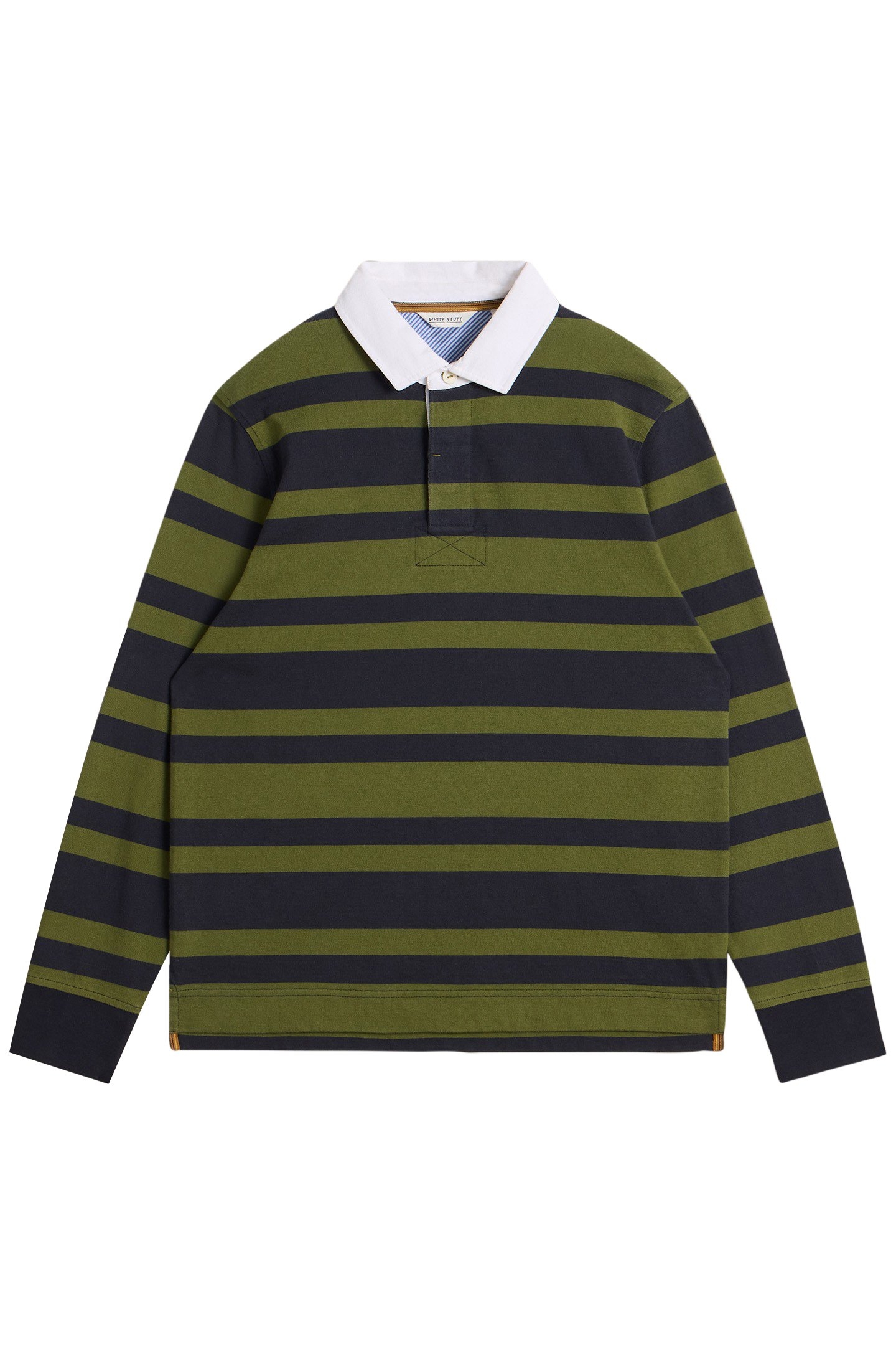 LS STRIPE RUGBY SHIRT GREEN MULTI 3