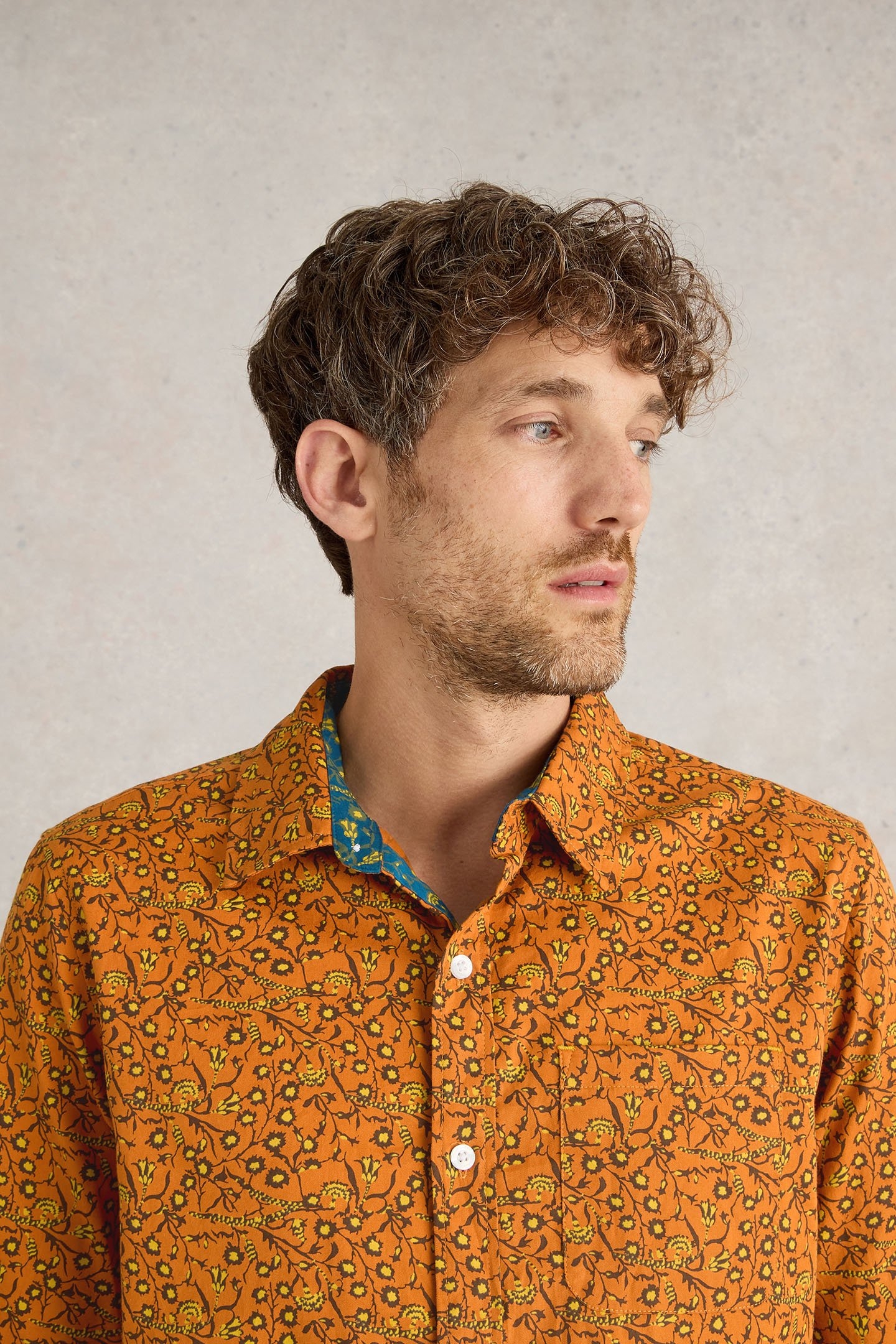 CLIMBING THORNS PRINTED SHIRT ORANGE MULTI 5