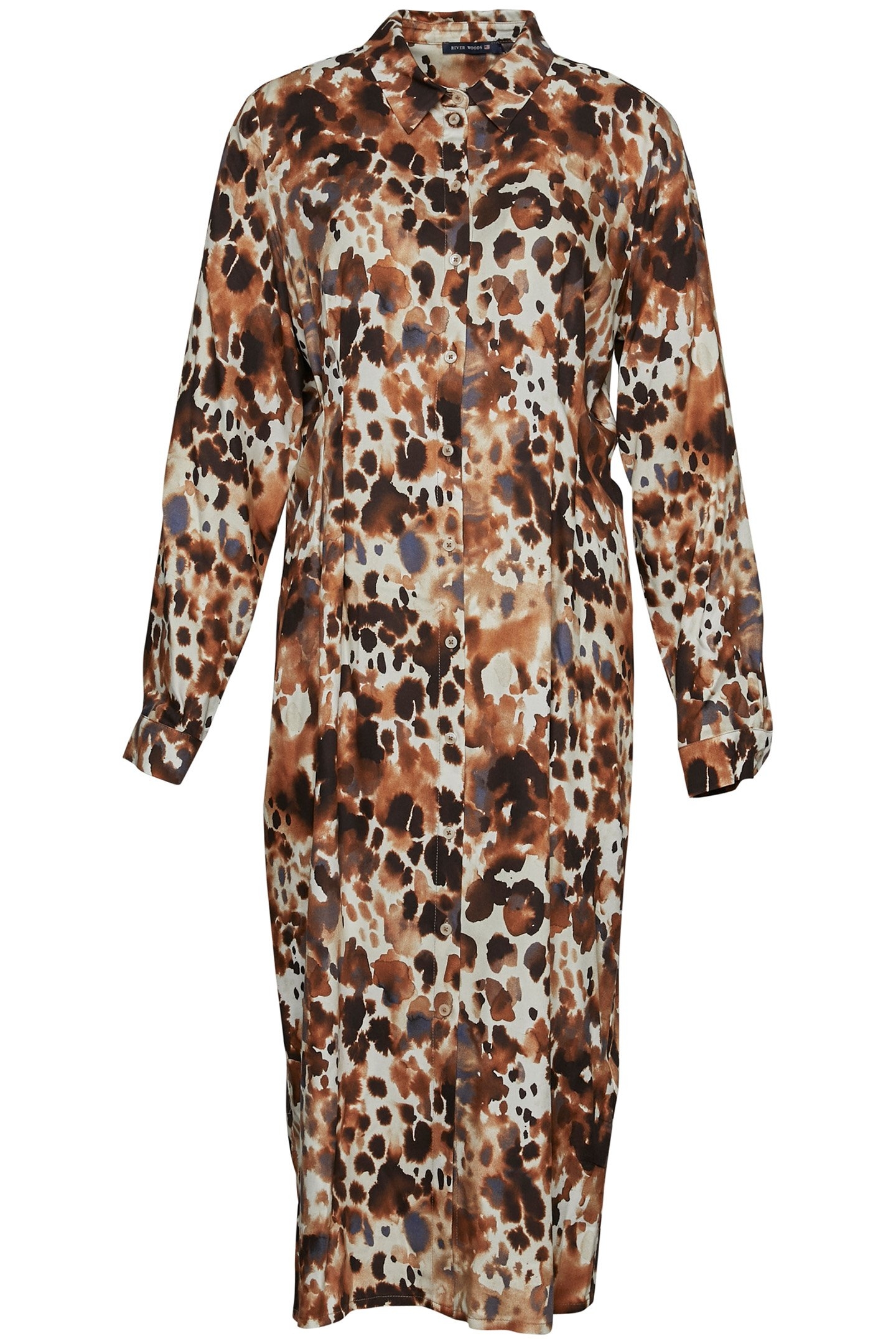 FITTED WAIST MIDI DRESS IN MULTI 3