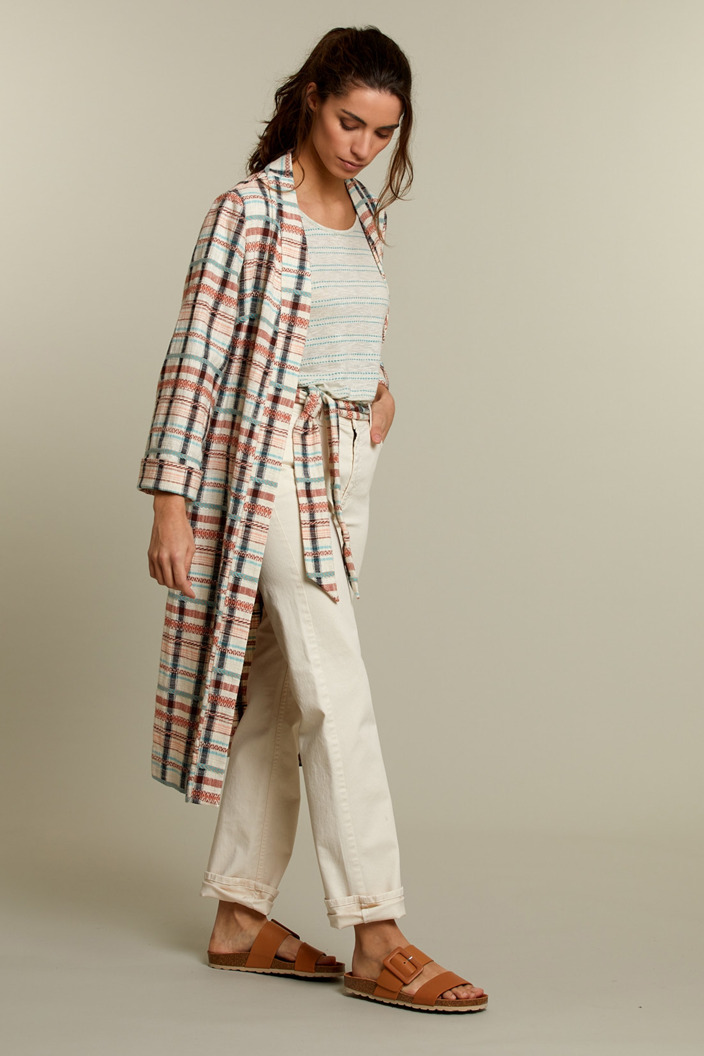 MULTICOLOR CHECKED KIMONO 4