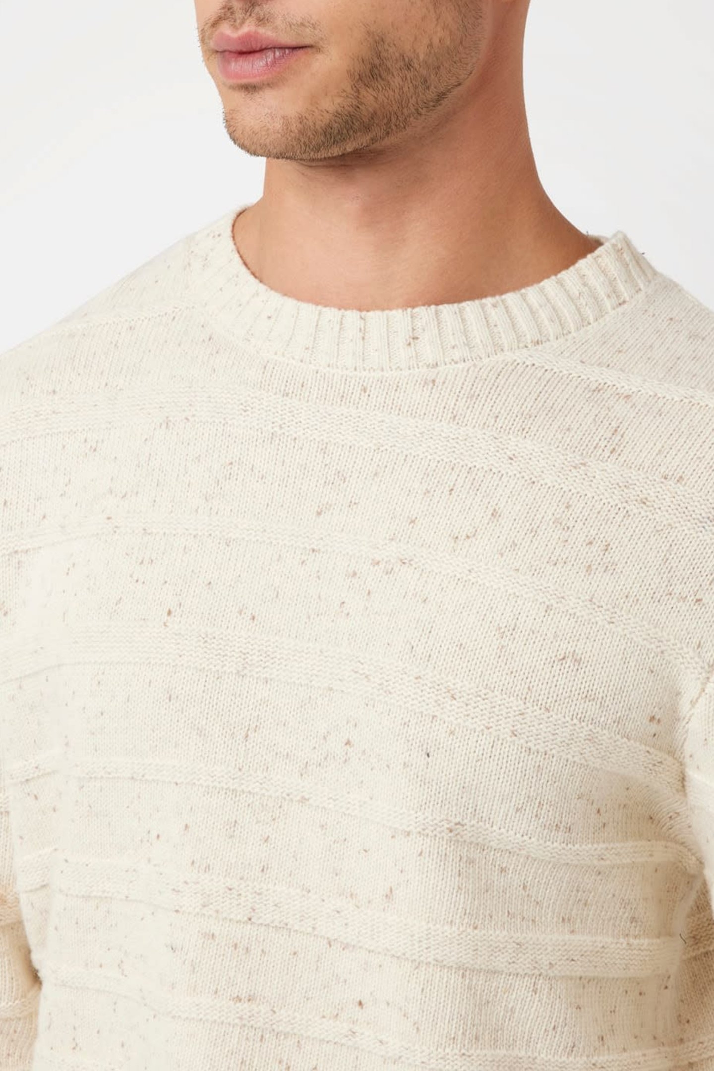 LS CN STITCH STRIPES WARM MILK 6