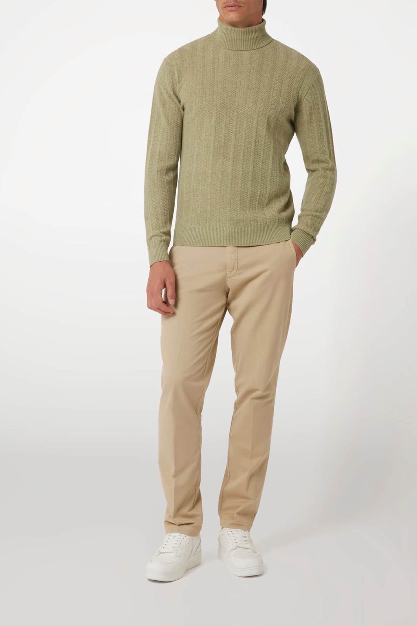 LS TN HERRINGBONE ST MOSSY GREEN HEATHER 3