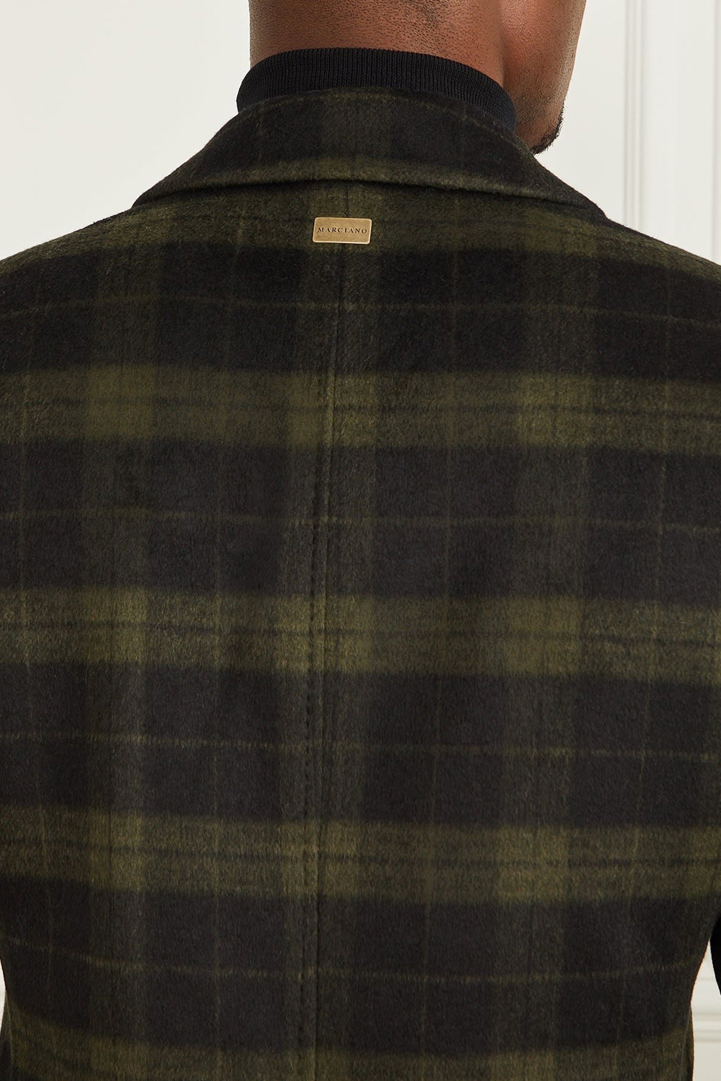 SINGLE BREASTED CHEC OLIVE CHECK 8