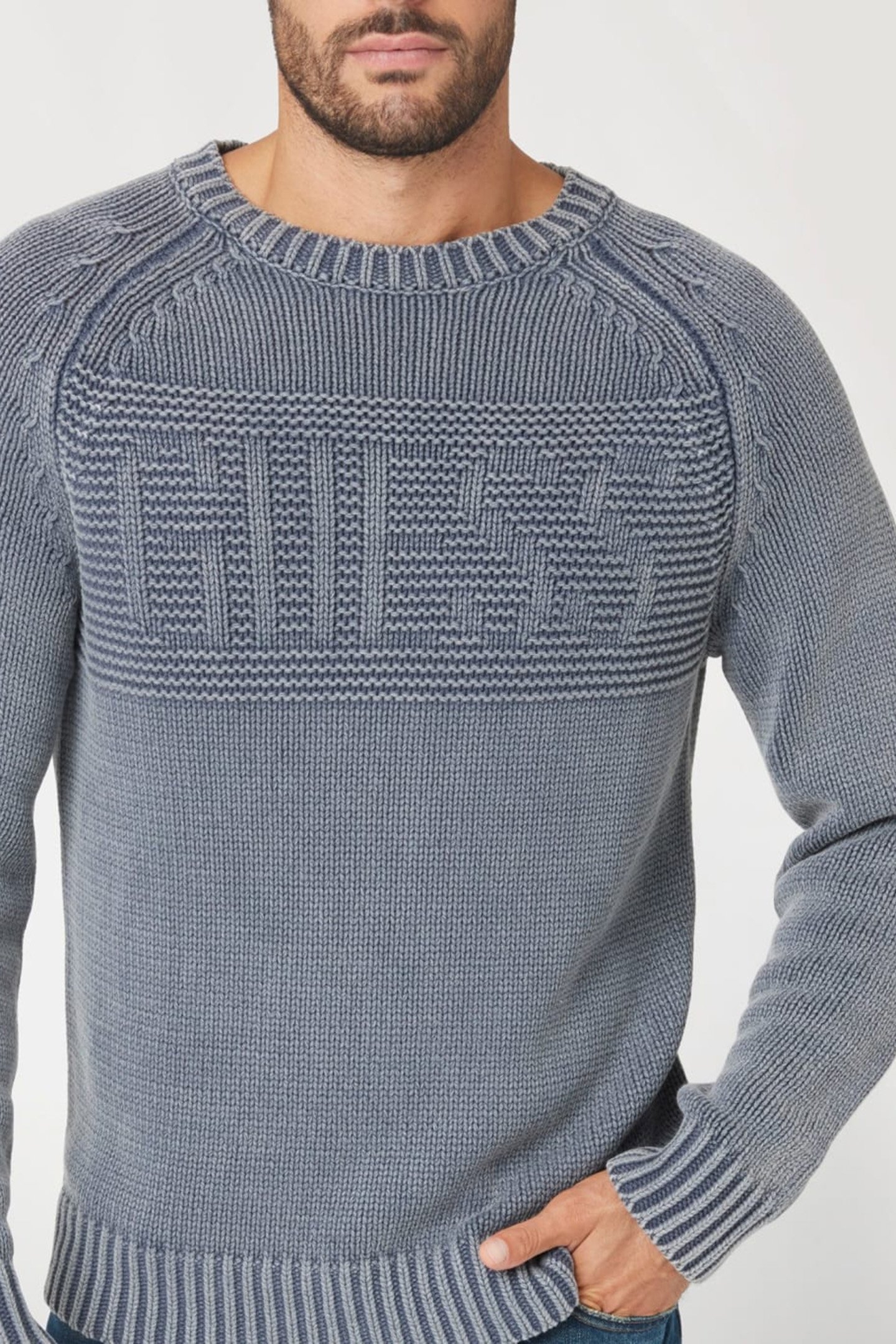 GUESS ECO ELLERY CN STITCHED L GREY SHADOW BLUE 5