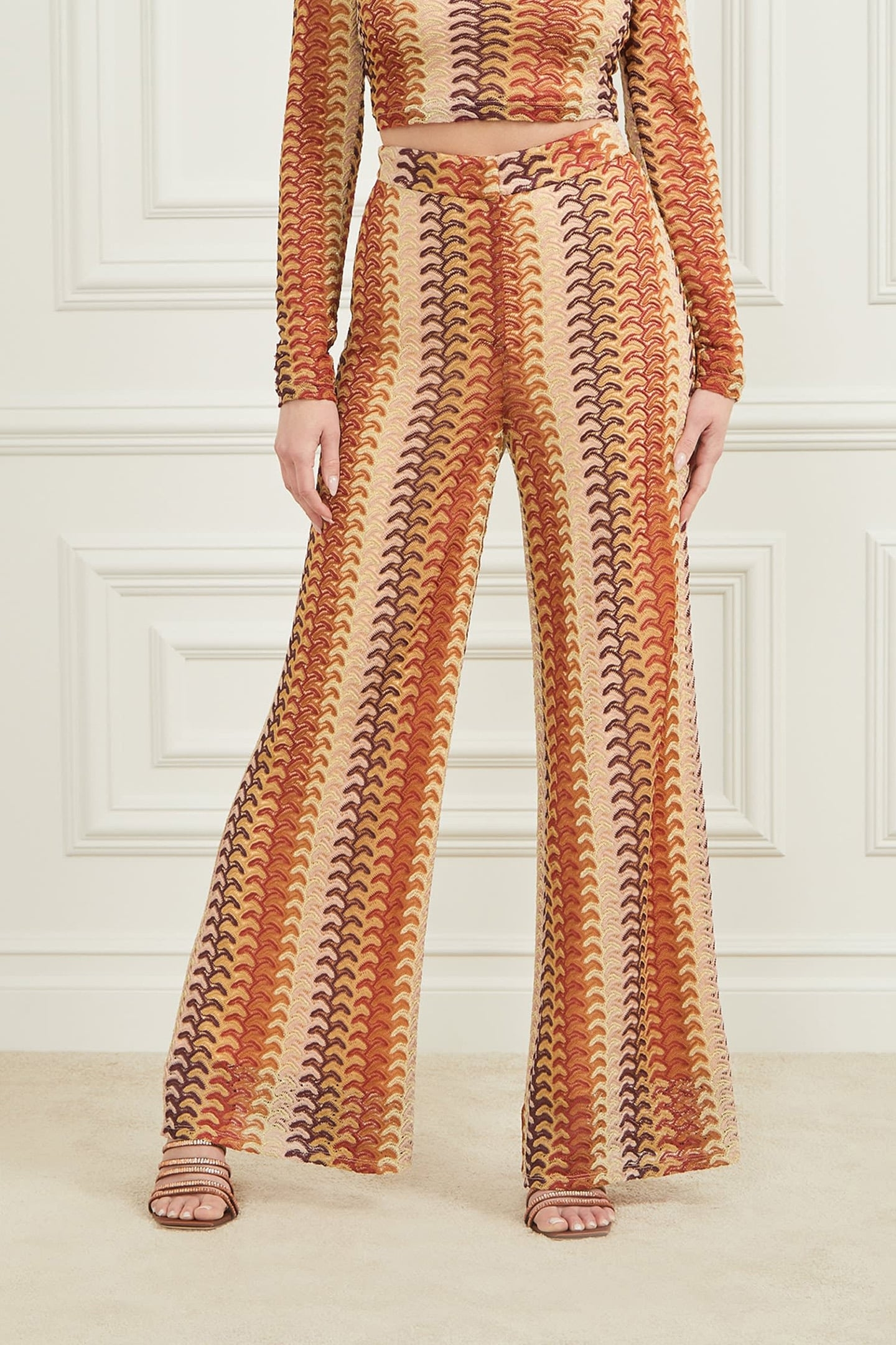 MARCIANO BY GUESS AUTUMN FEARNE PANT RUST BROWN MULTI 1