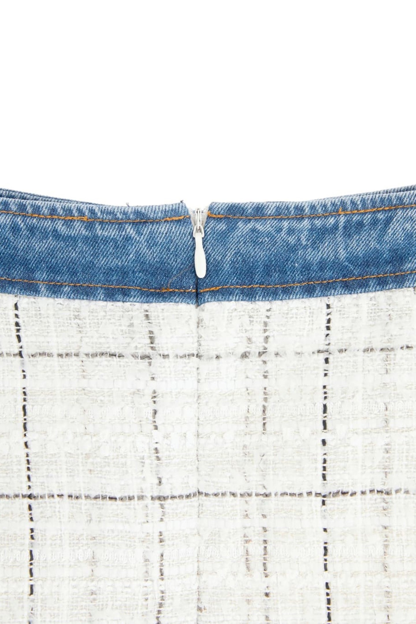 NATALIE SKIRT CHECK TWEED WHITE CO 7