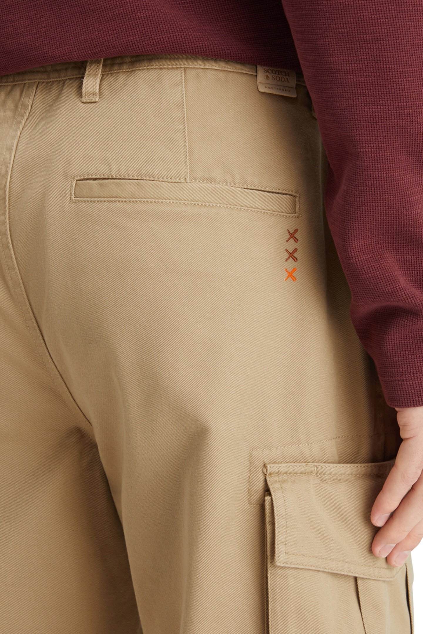 LOOSE TAPERED COTTON-TWILL CARGO PANT DESERT SAND 8