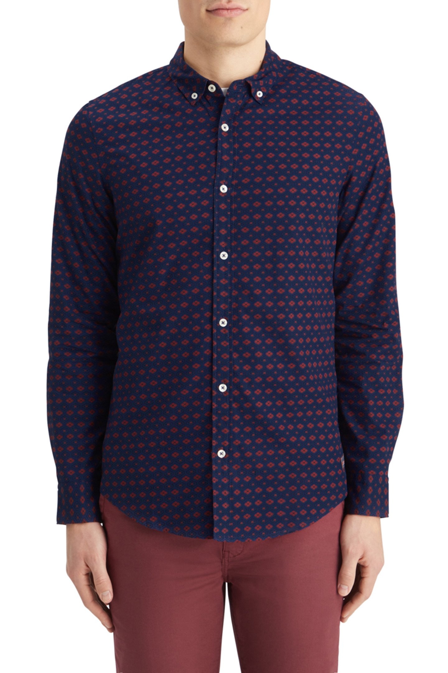 SLIM FIT DITSY AOP SHIRT NIGHT BOOKCOVER DITSY 1