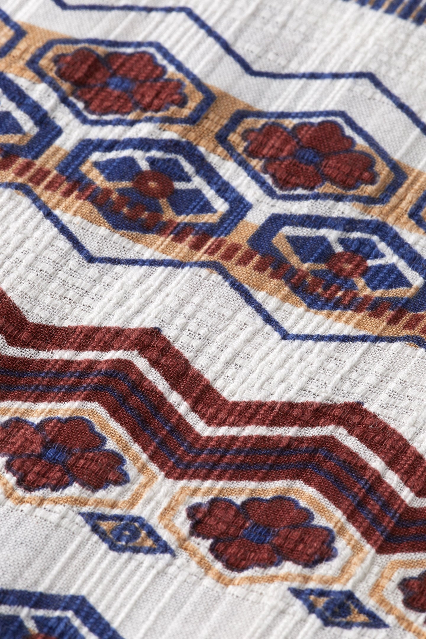 STRUCTURED PRINTED STRIPE SHIRT RED BLUE MULTI 8