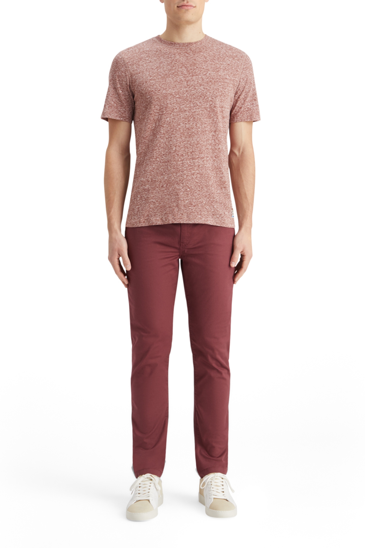 REGULAR FIT MELANGE T-SHIRT WINE 3