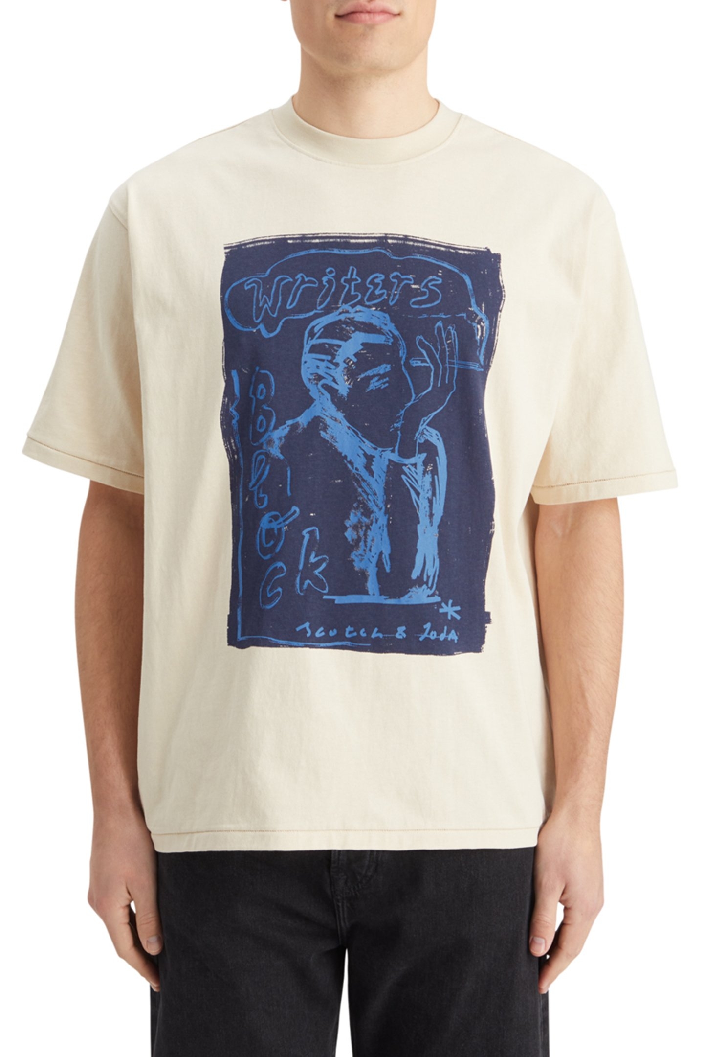 LOOSE FIT FRONT PRINTED ARTWORK T-SHIRT PARCHMENT 1