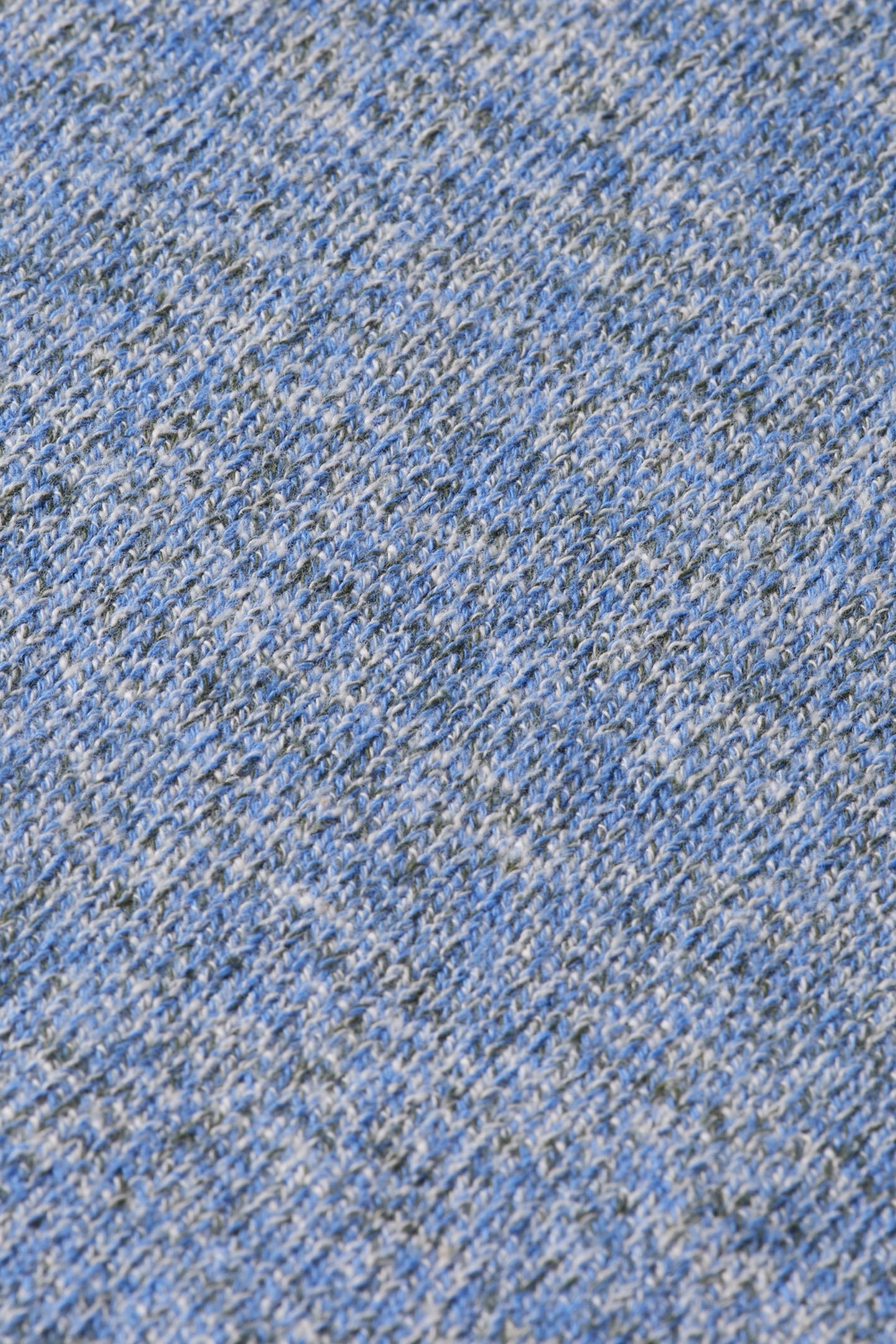 REGULAR CREW NECK COTTON BLEND BLUE MELANGE 3