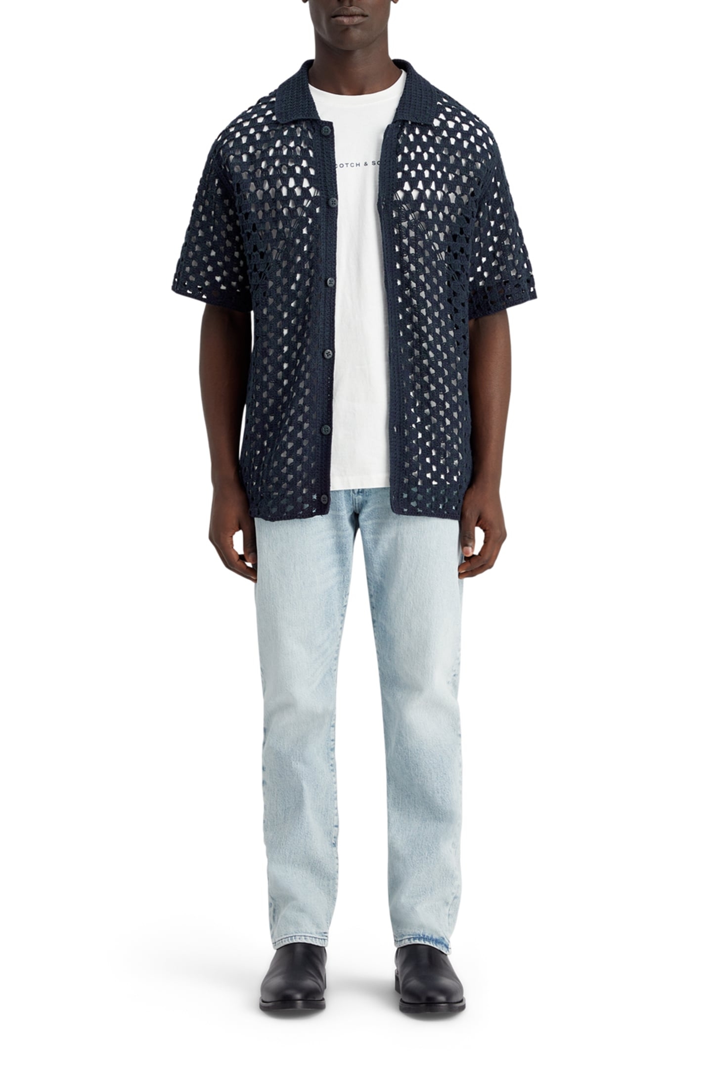 CROCHET KNITTED POLO SHORT SLEEVE NIGHT 3