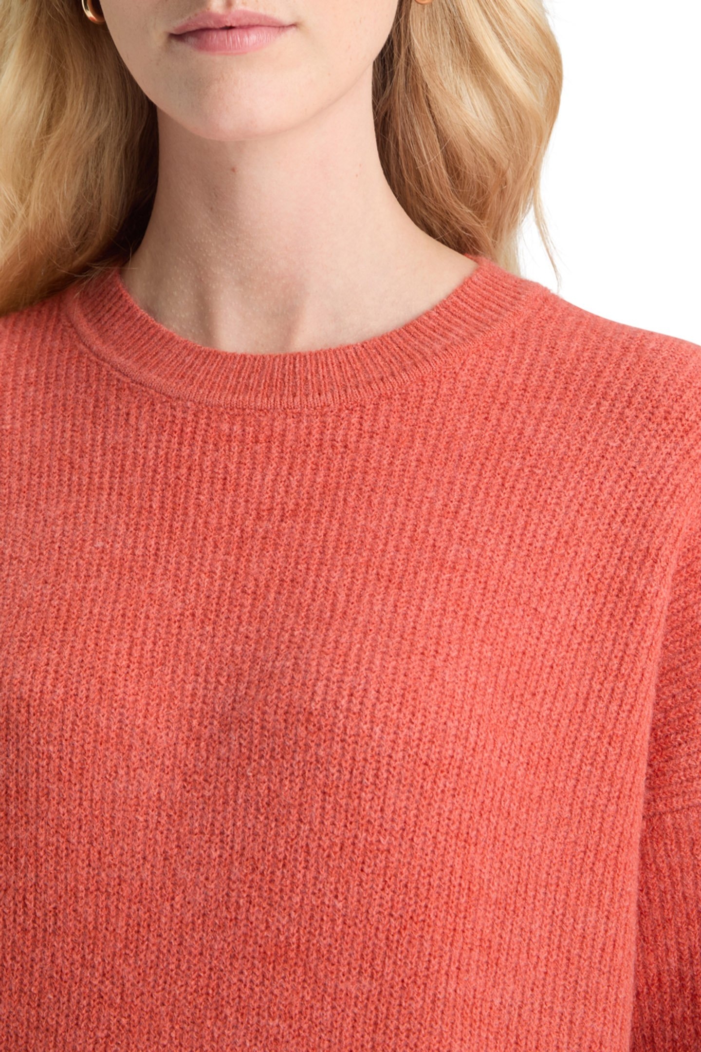 FUZZY CREW NECK PULLOVER NEGRONI MELANGE 7