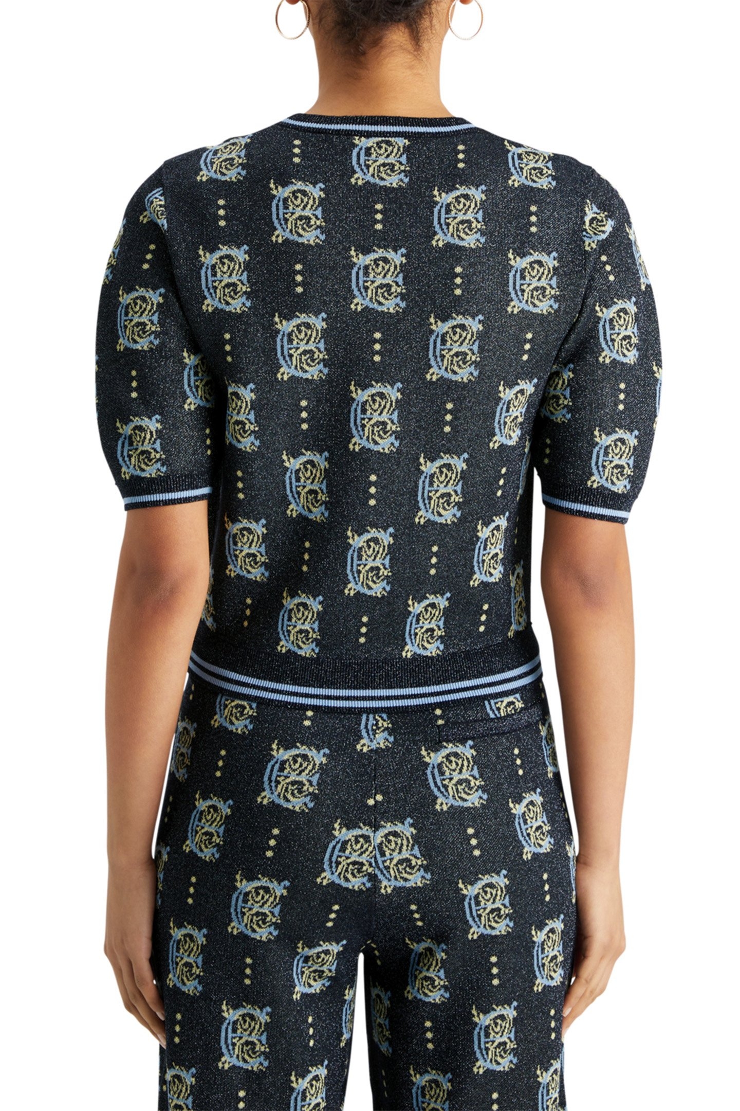 JACQUARD CROPPED PULLOVER NIGHT 2