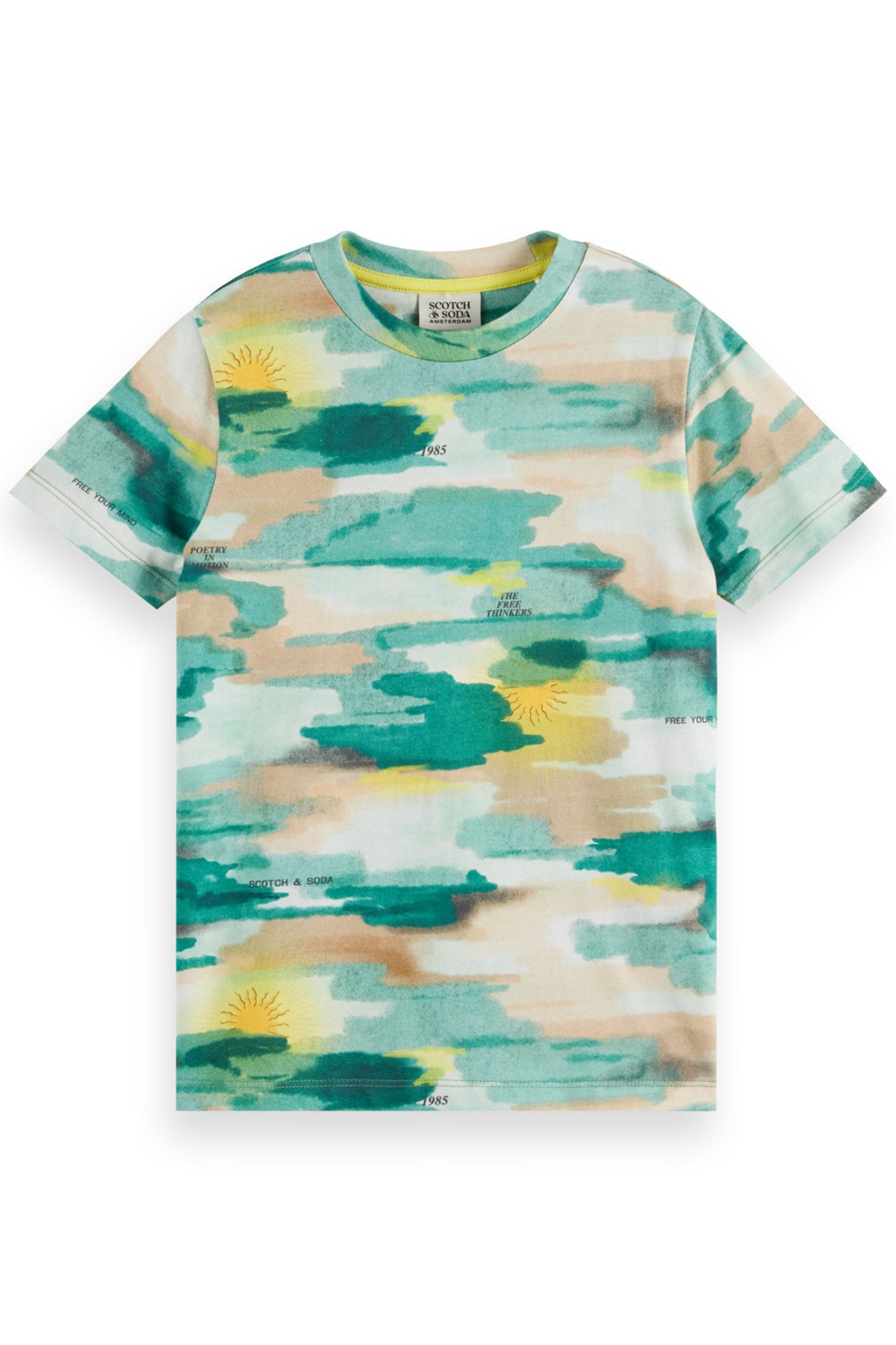 BOY REGULAR-FIT ALLOVER PRINTED T-SHIRT FREE SPIRIT CAMO 1