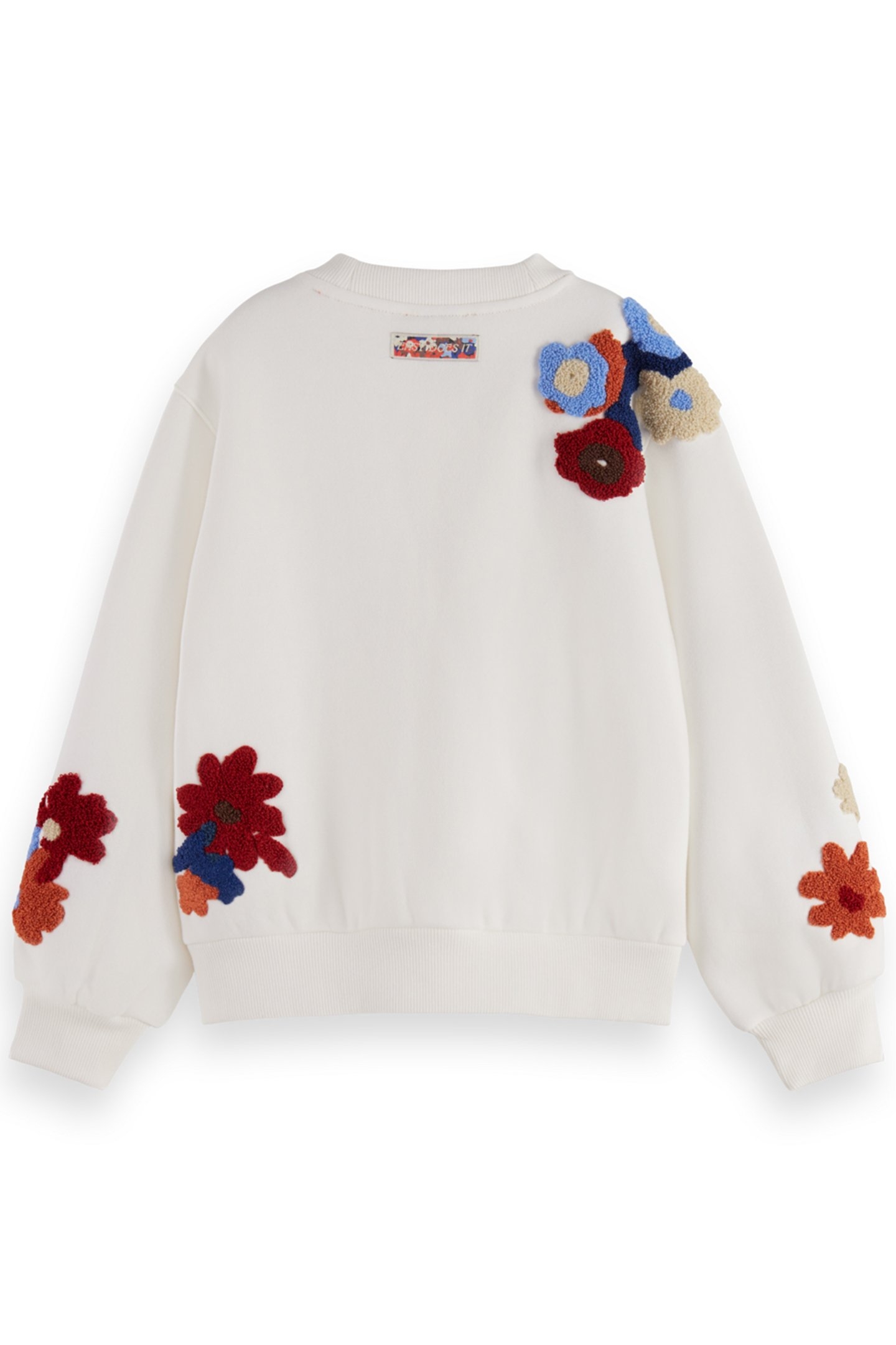 GIRL RELAXED-FIT EMBROIDERED CREWNECK OFF WHITE 2