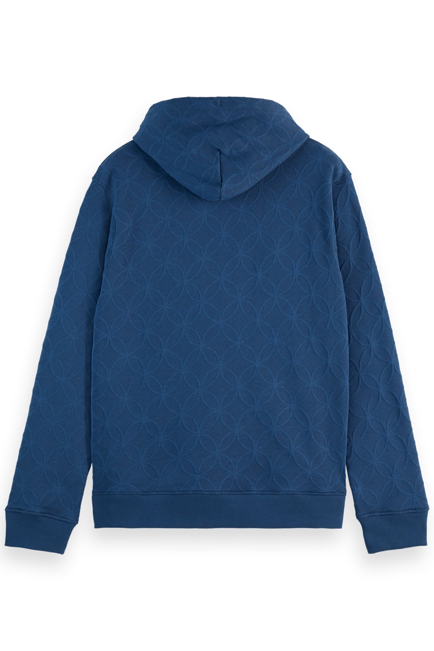 JACQUARD TERRY HOODIE HERITAGE BLUE 4