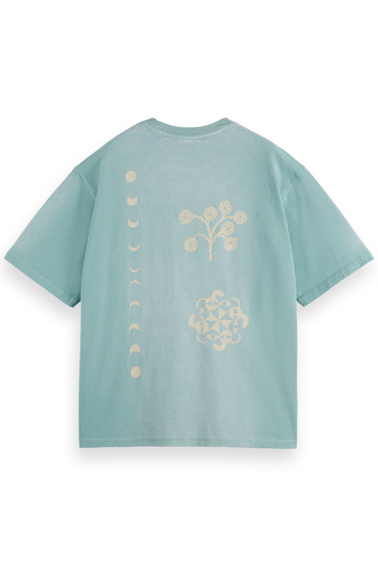 GARMENT DYED FRONT BACK ARTWORK T-SHIRT PACIFIC BLUE 2