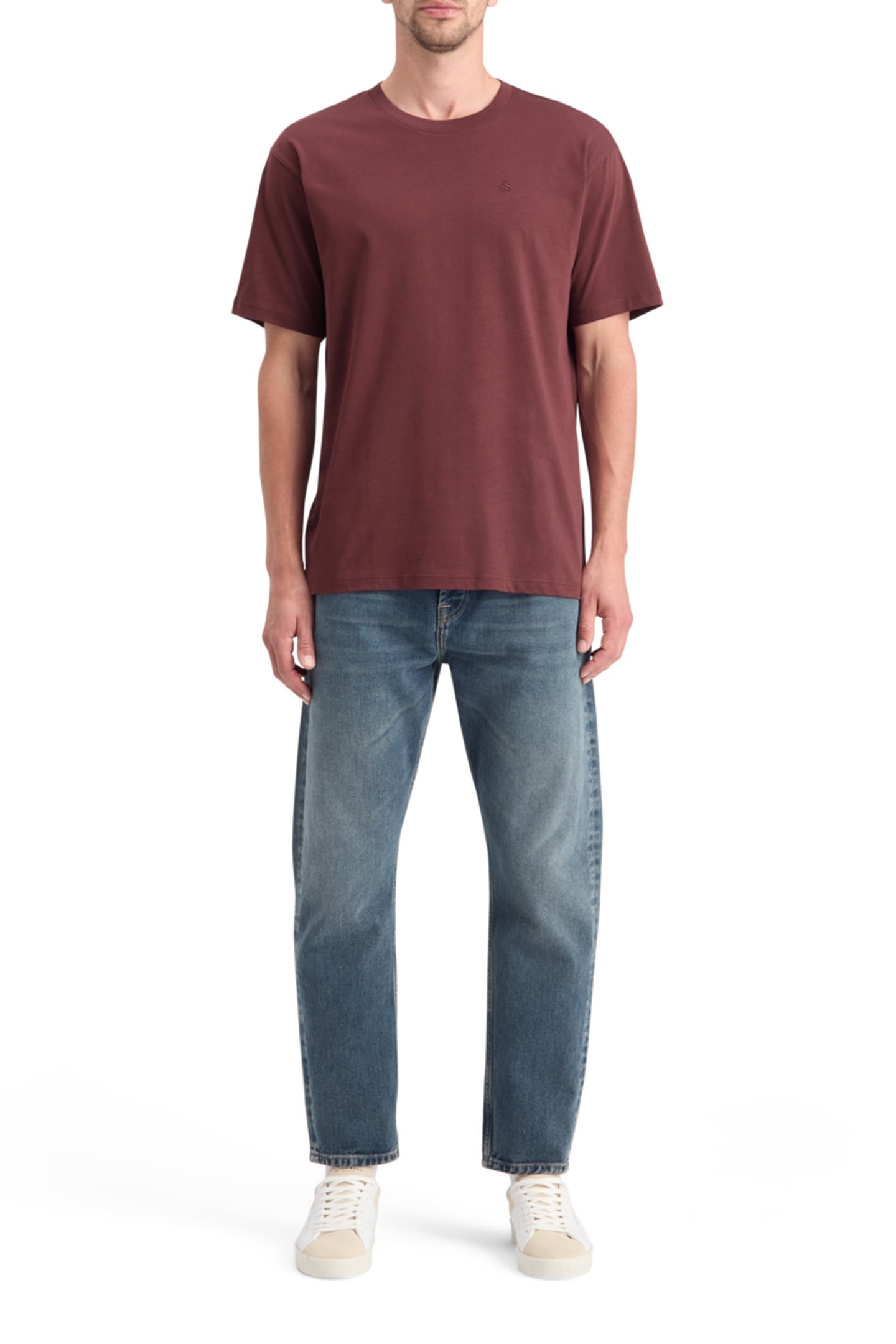 ESSENTIAL REGULAR FIT LOGO T-SHIRT DARK GRAPE 3