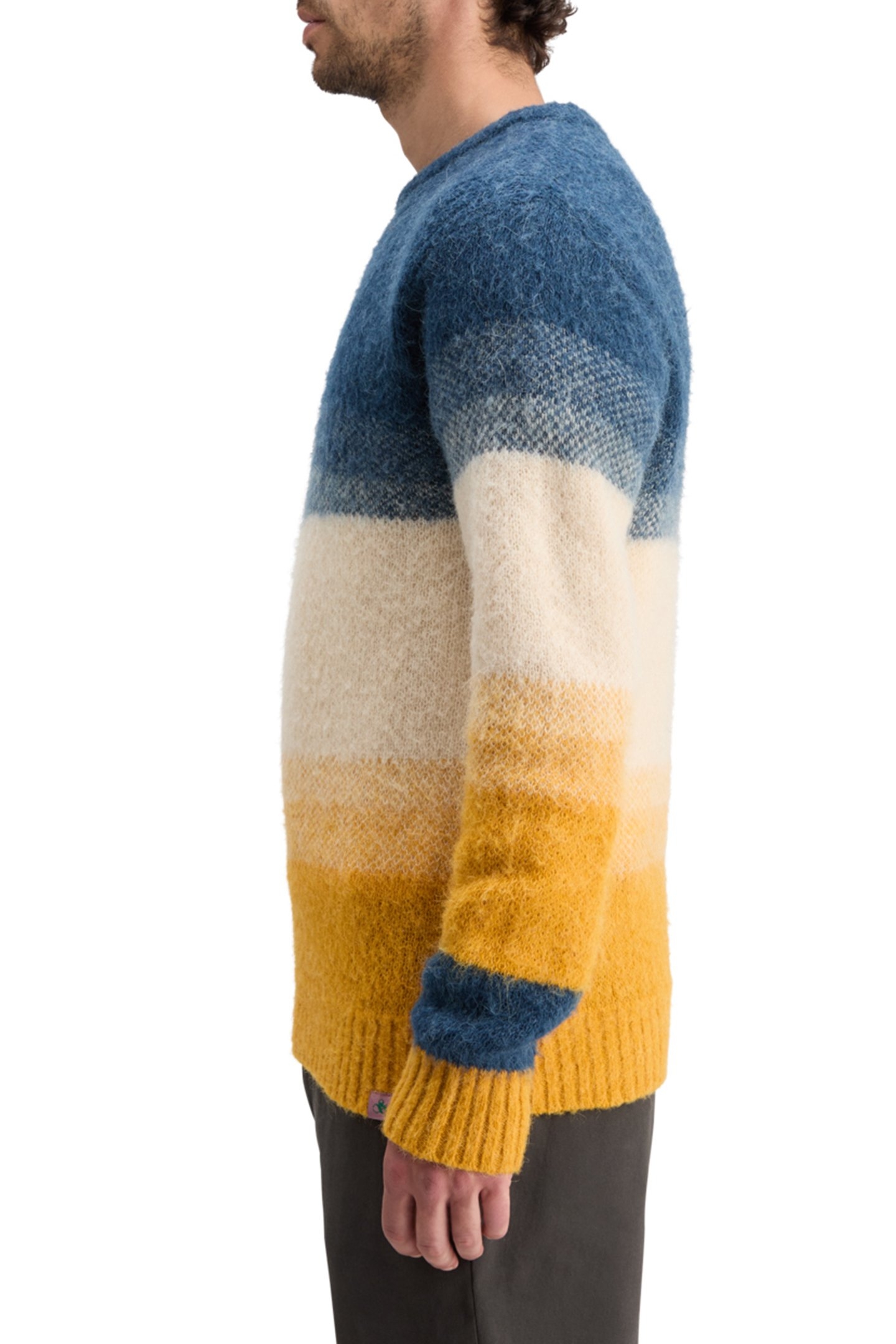 ALPACA WOOL-BLEND SWEATER YELLOW BLUE GRADIENT 7
