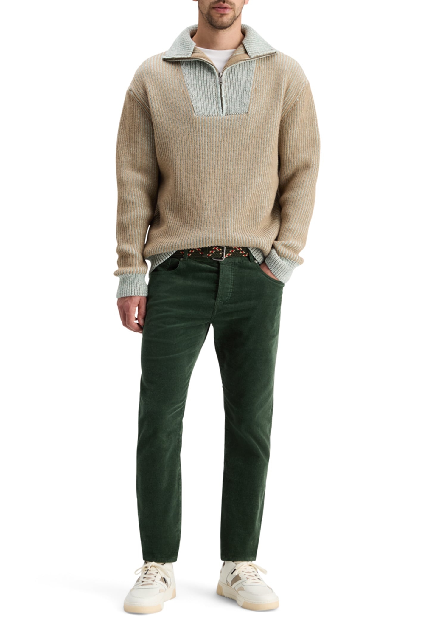 RALSTON 5 POCKET CORDUROY CHINO PINE GREEN 6