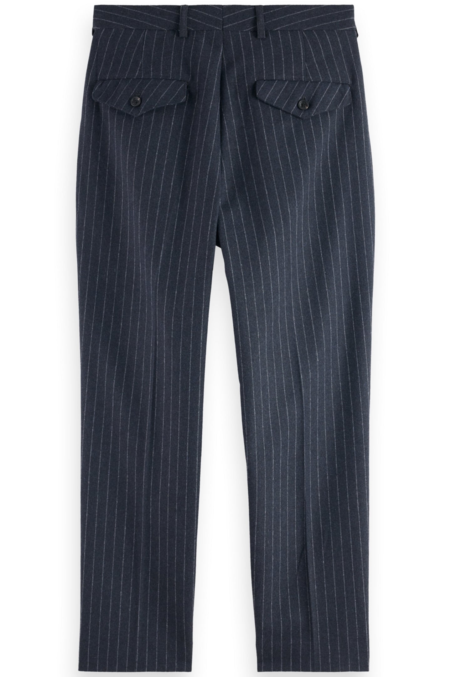 TWILT - BRUSHED WOOL-BLEND PLEATED CHINO CHARCOAL STRIPE 2