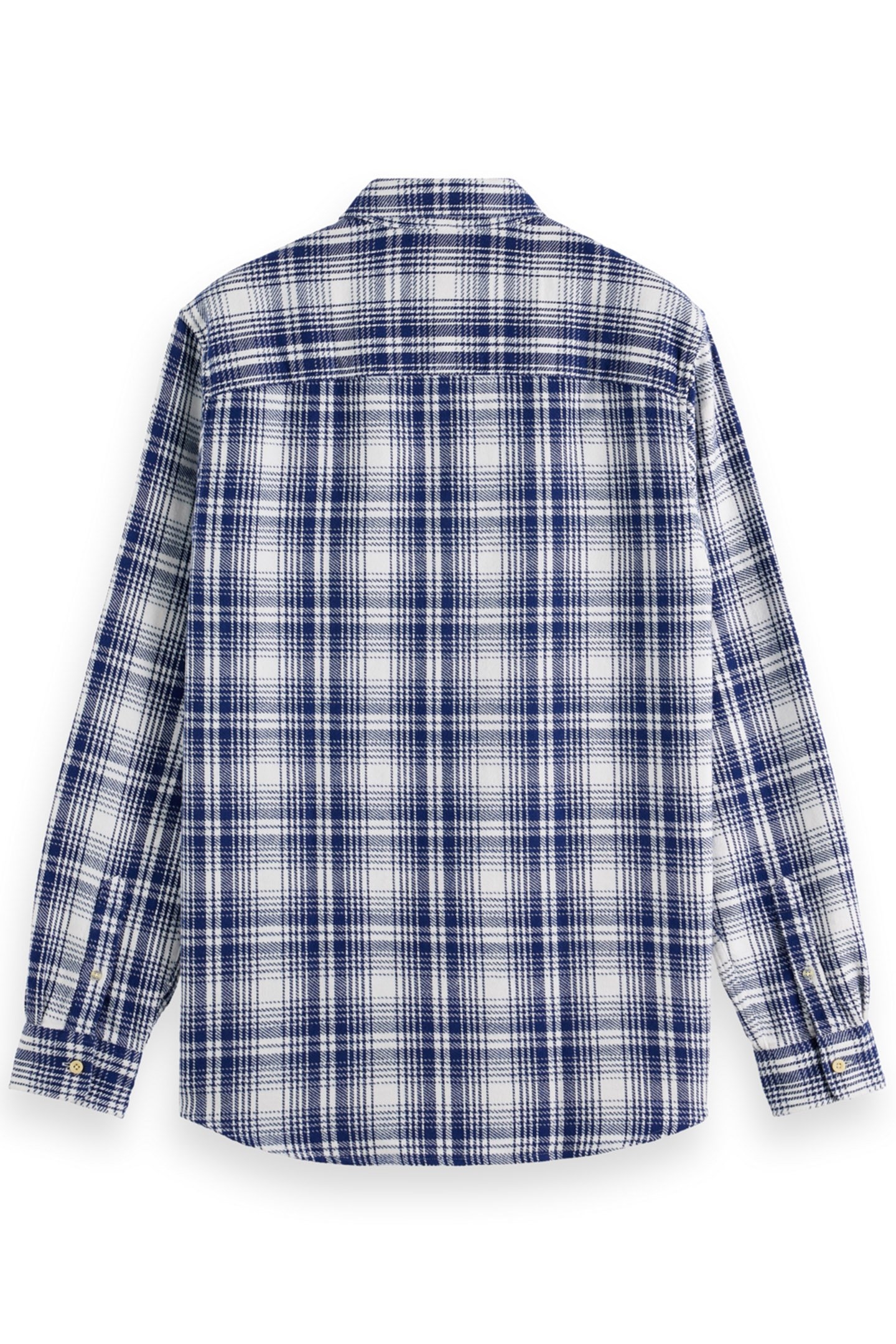 REGULAR FIT FLANNEL CHECK SHIRT BLUE WHITE CHECK 5