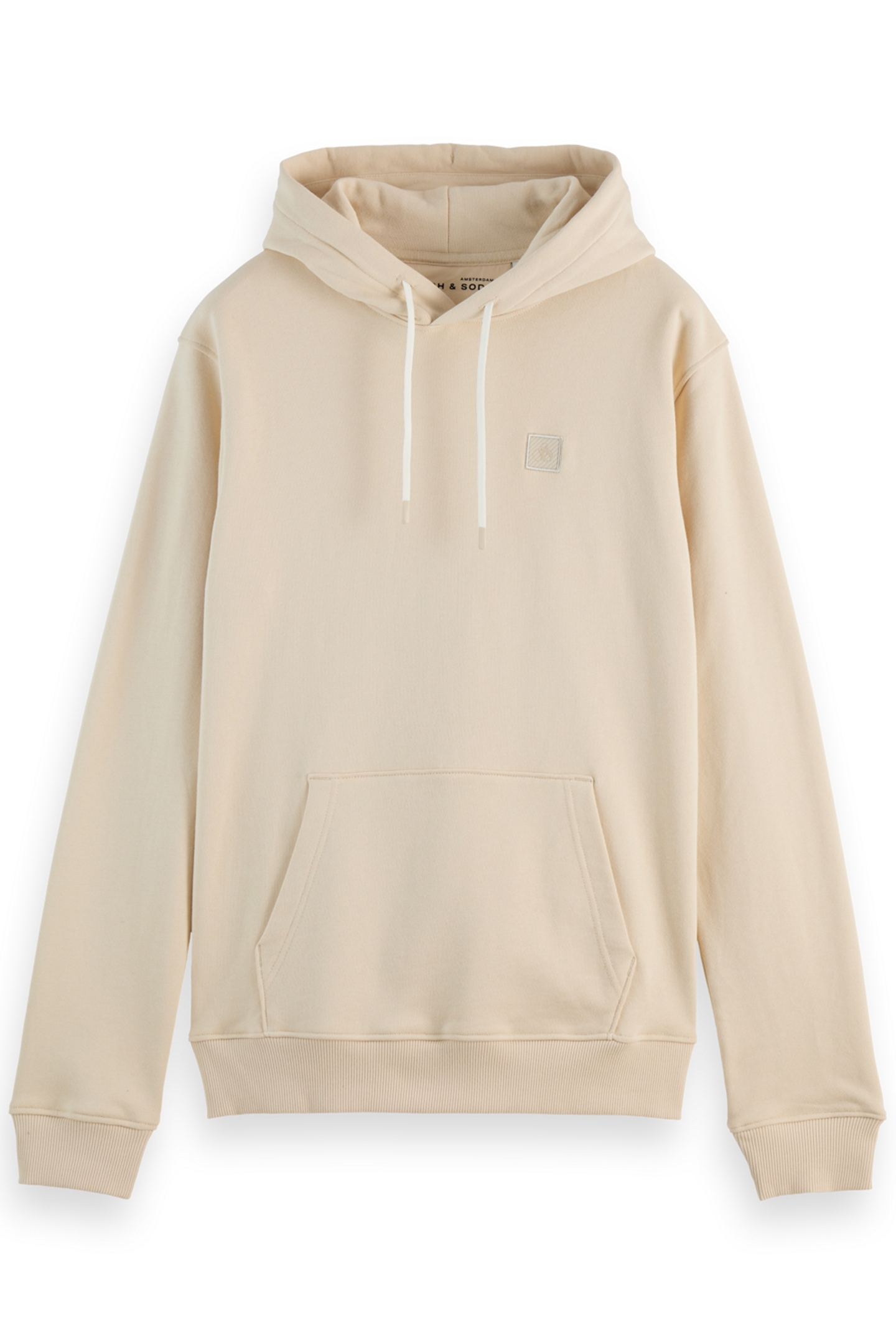 ESSENTIAL LOGO BADGE HOODIE PARCHMENT 4