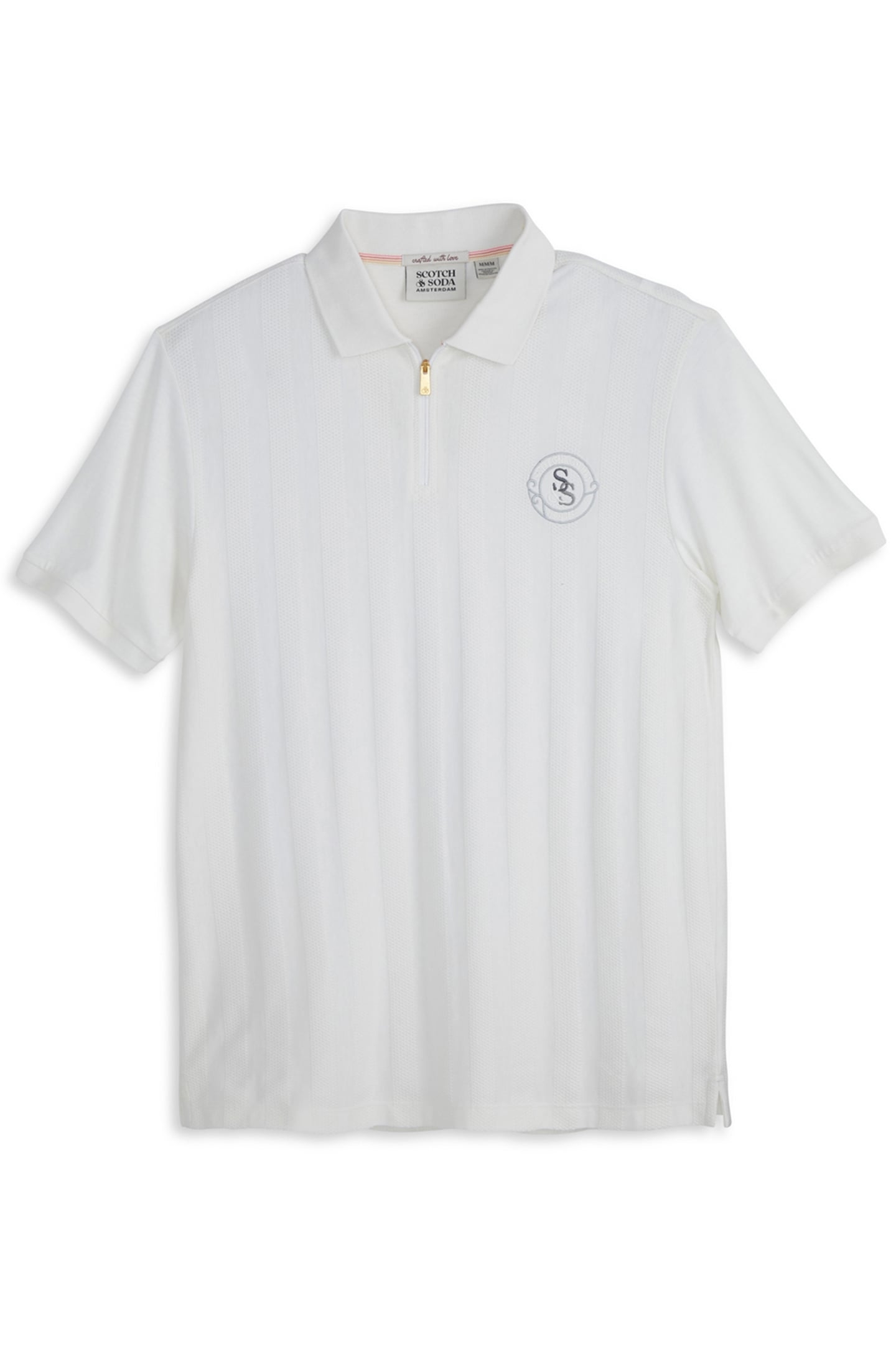 POPCORN PIQUE ZIP POLO (VALUE) LIGHT BEIGE 1