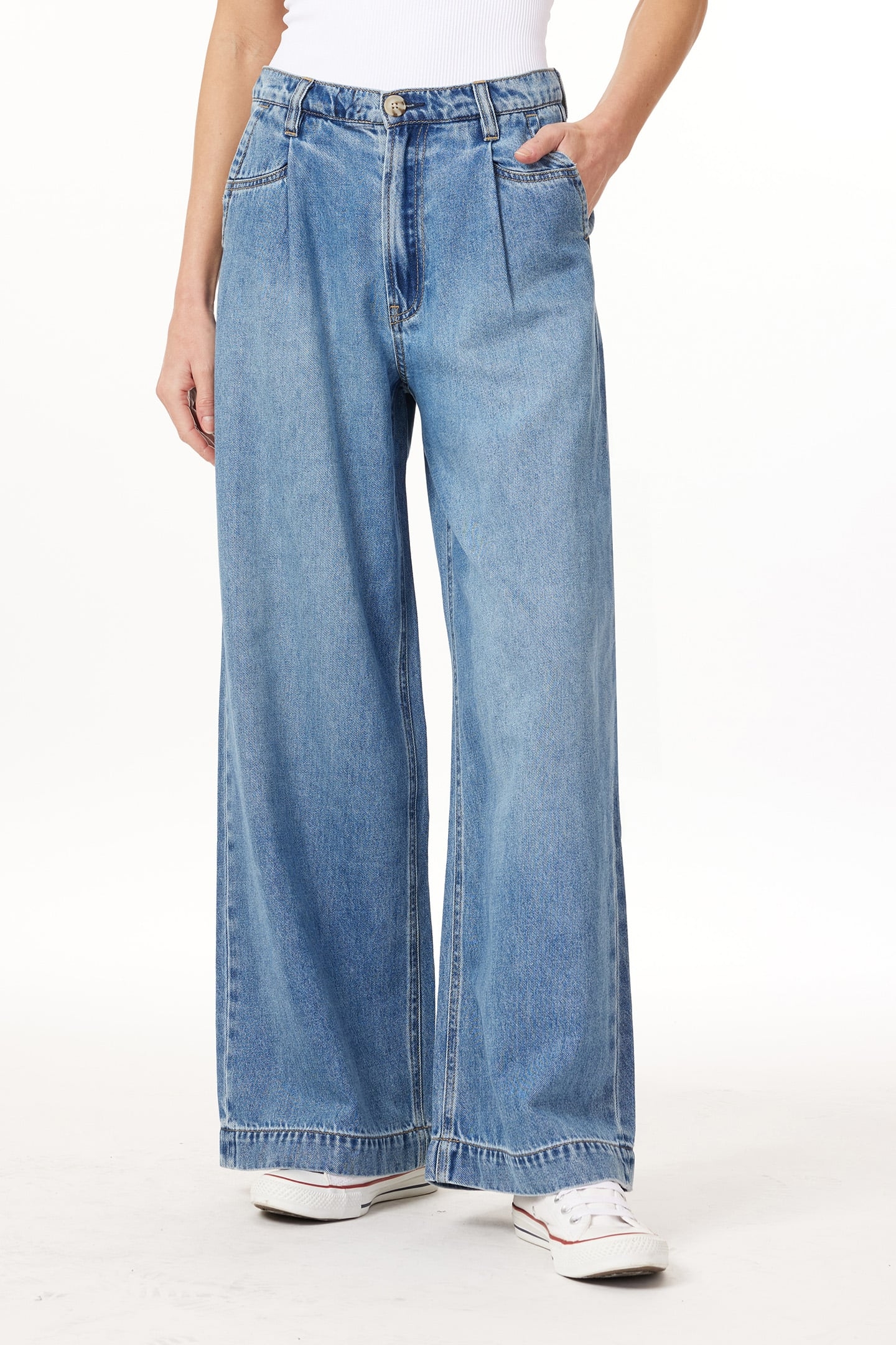 WIDE DENIM TROUSER FLATIRON 1