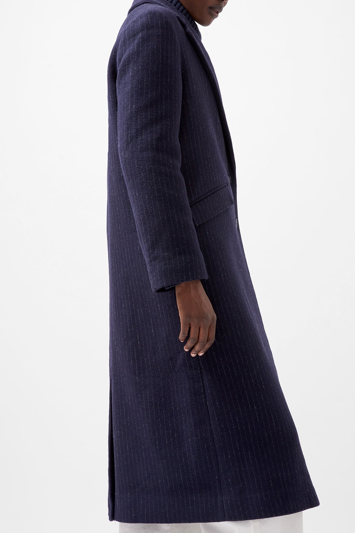 ARLANA PIN STRIPE COAT NAVY AND GREY 4
