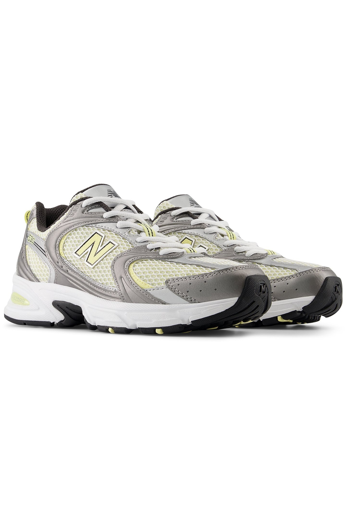 U530ADG SNEAKERS IN SILVER METALLIC & YELLOW 2