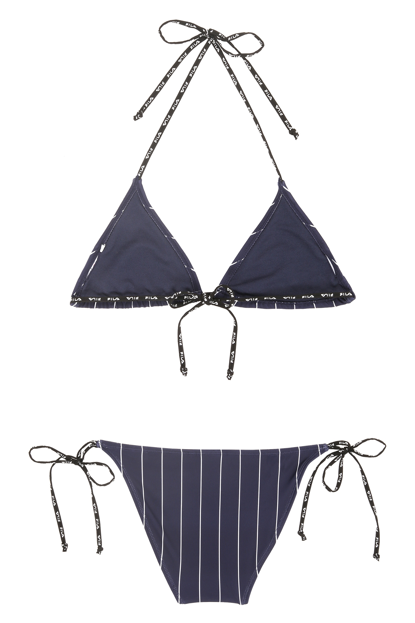 SMILA STRIPED TRIANGLE BIKINI BLACK IRIS/BRIGHT WHITE STRIPE 5