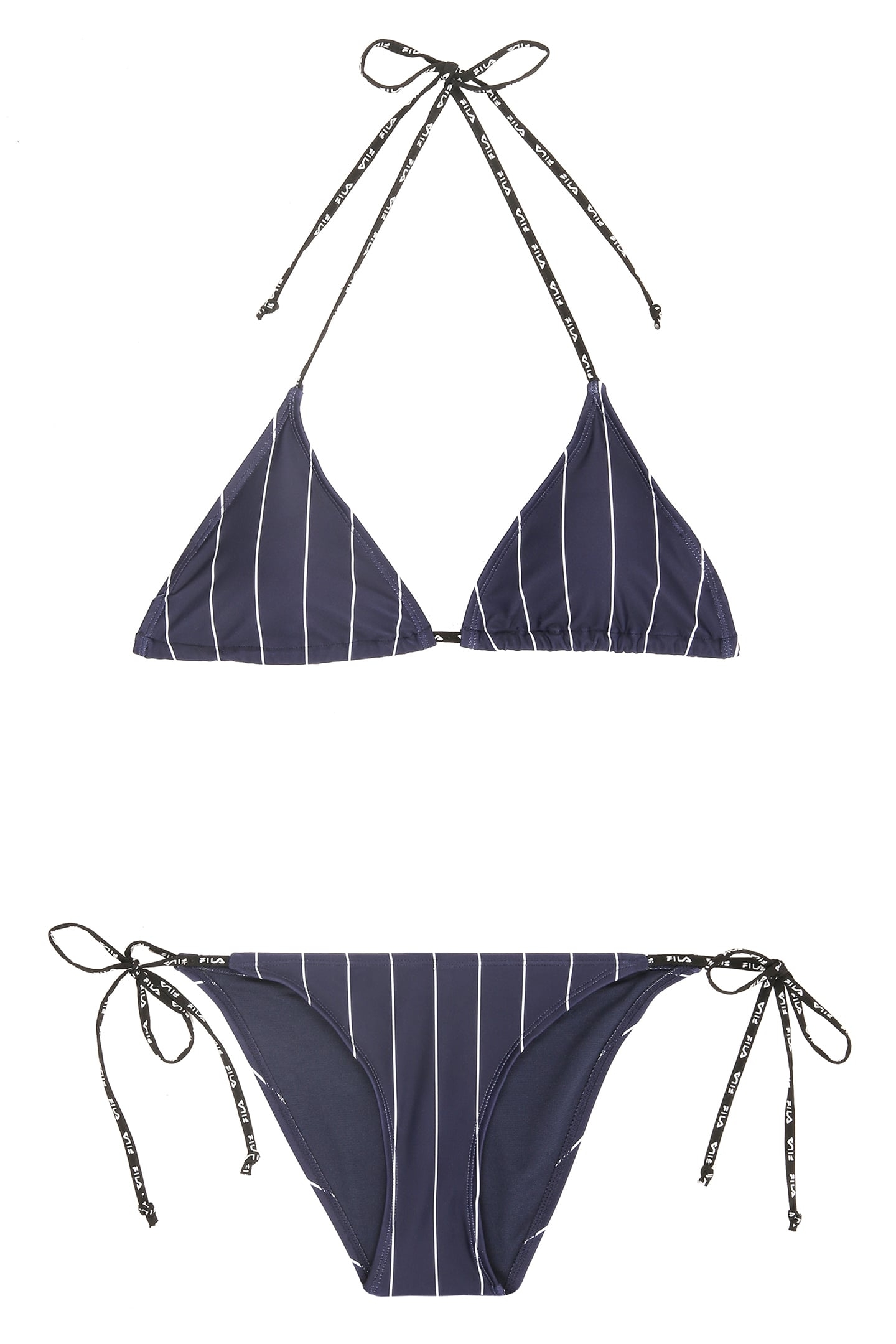 SMILA STRIPED TRIANGLE BIKINI BLACK IRIS/BRIGHT WHITE STRIPE 4