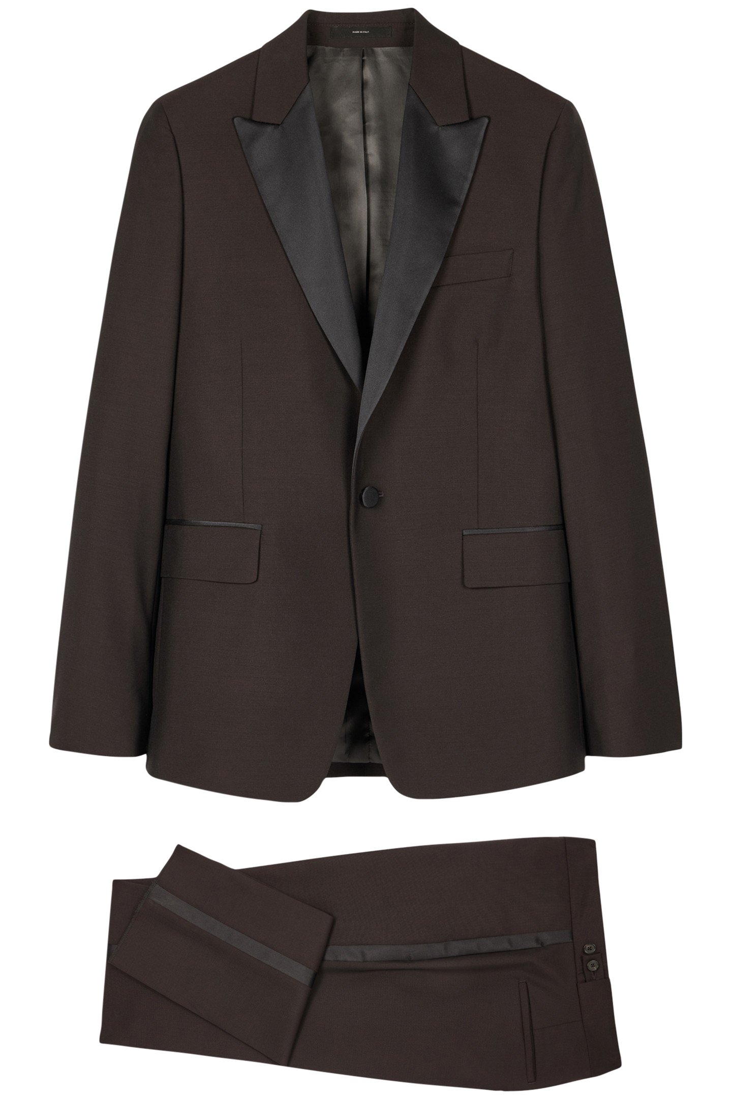 TAILORED FIT 1 BUTTON EVENING SUIT AUBERGINE 3