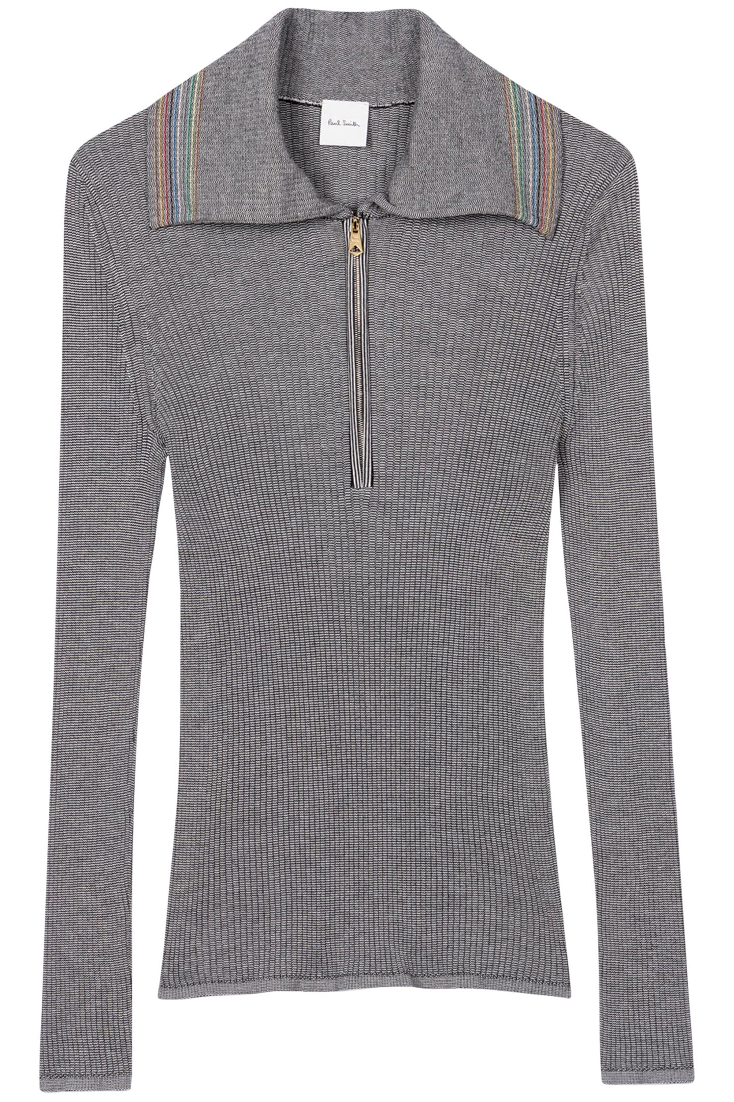 KNITTED SWEATER ZIP NECK BLACK 4