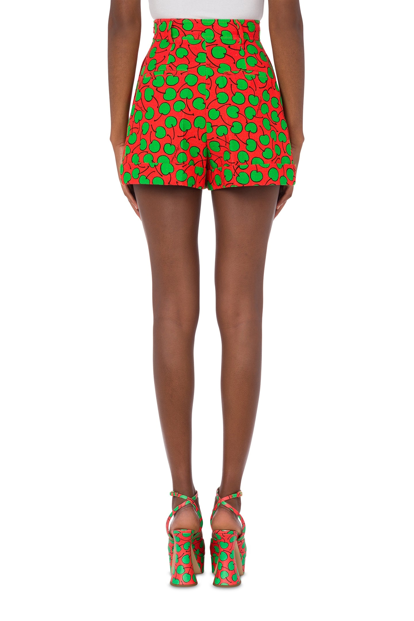 ALLOVER CHERRY PIQUÉ SHORTS RED 2