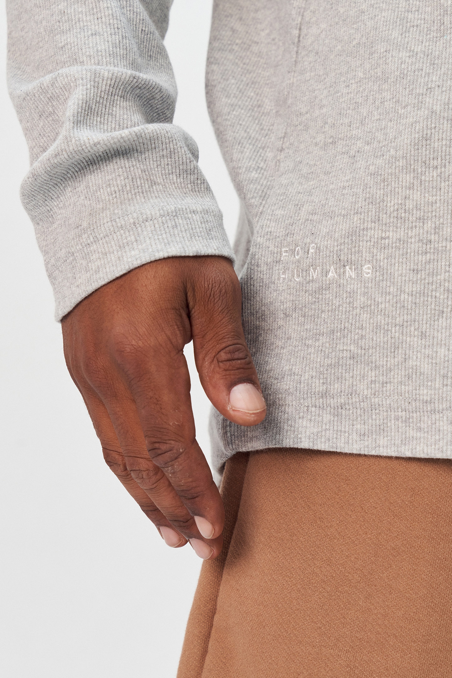 ALEX RIB JERSEY TEE LIGHT GREY MELEE 5