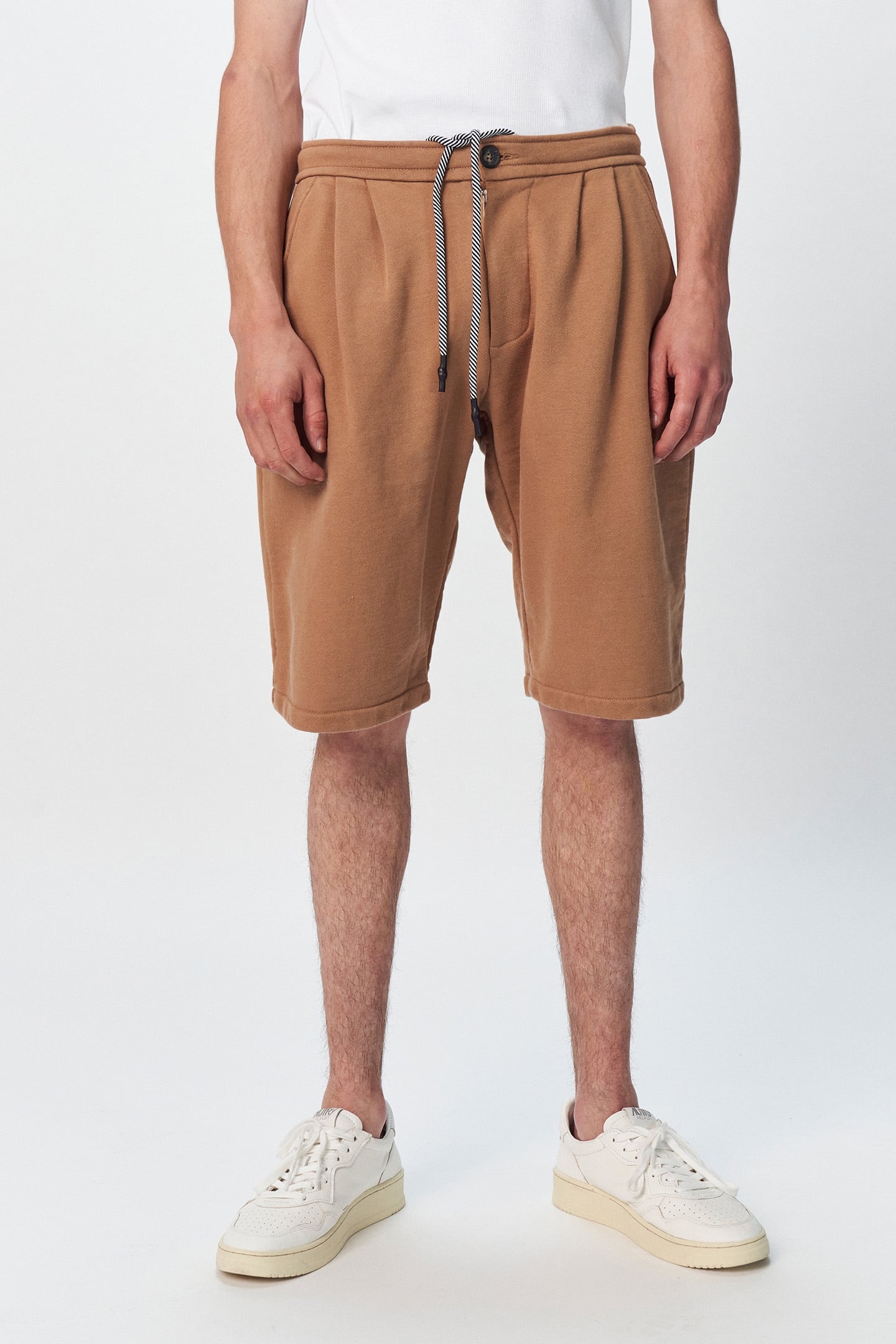 ROBIN FLEECE SHORTS CAMEL 1