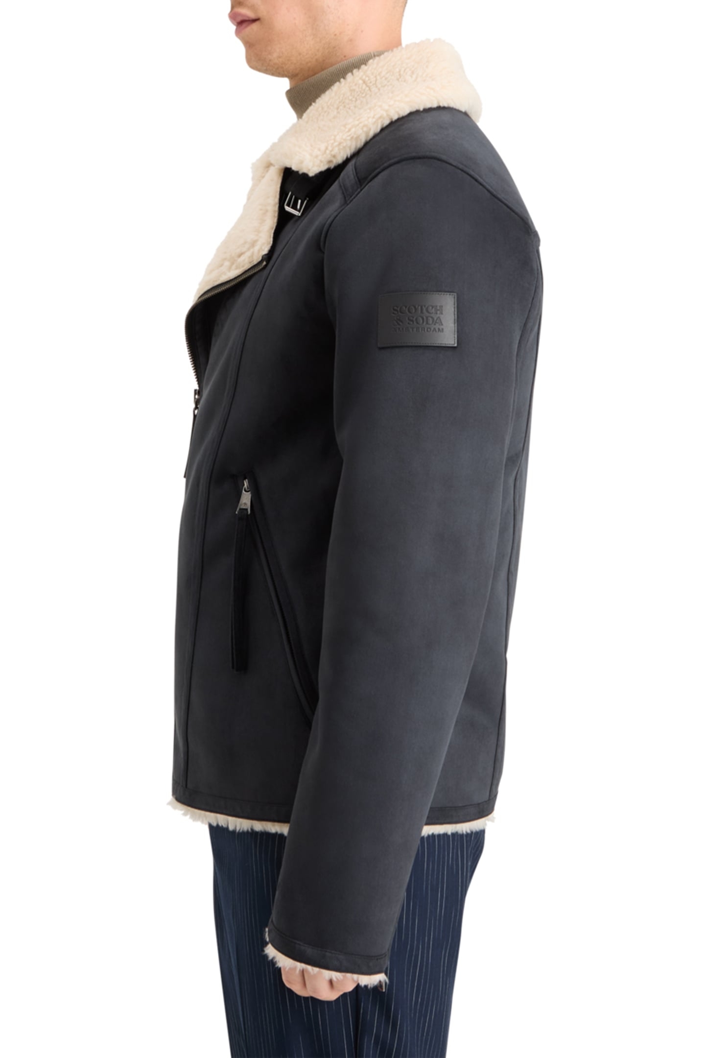 FAUX SHEERLING JACKET BLACK 7